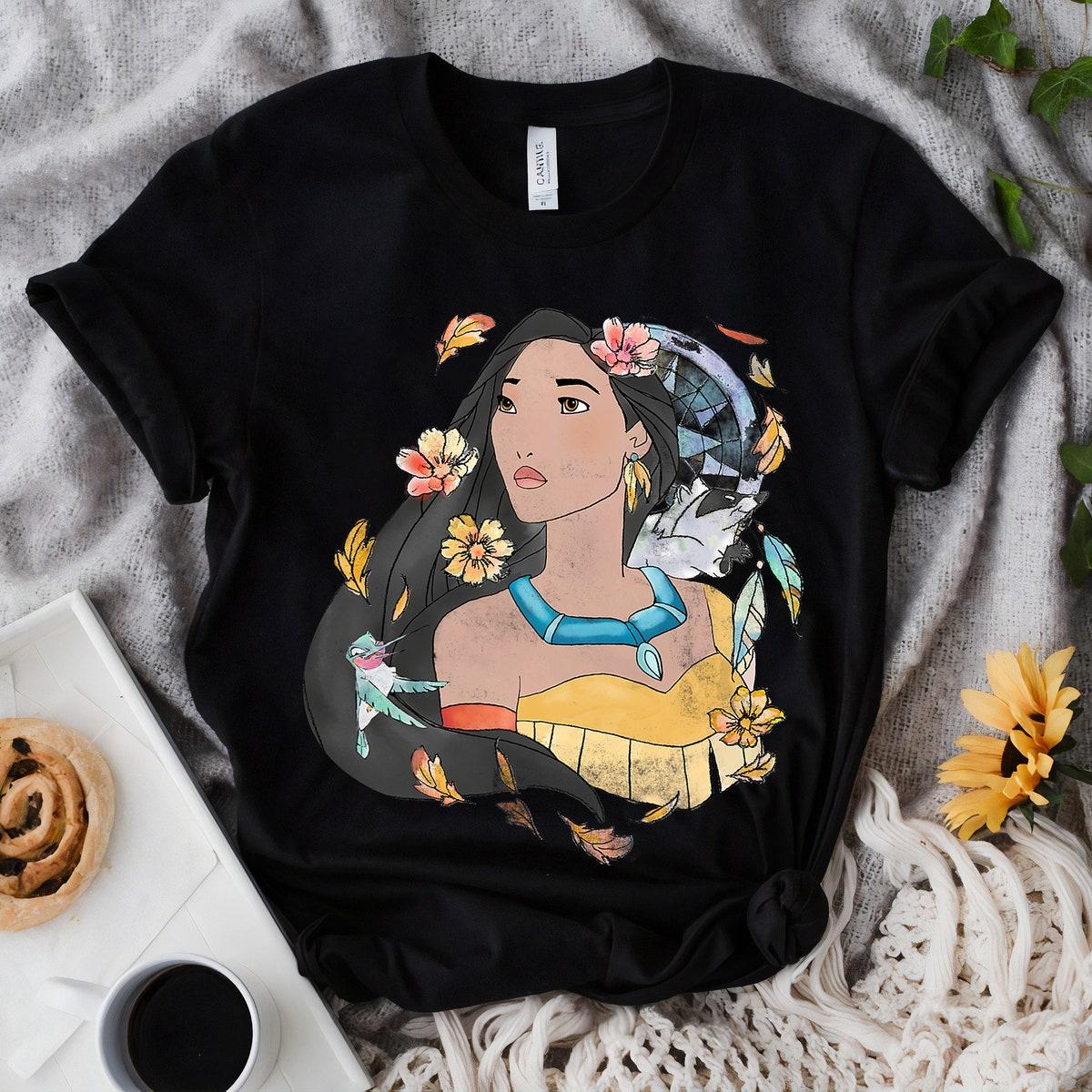 Disney Pocahontas Dreamcatcher Watercolor Graphic Shirt 1