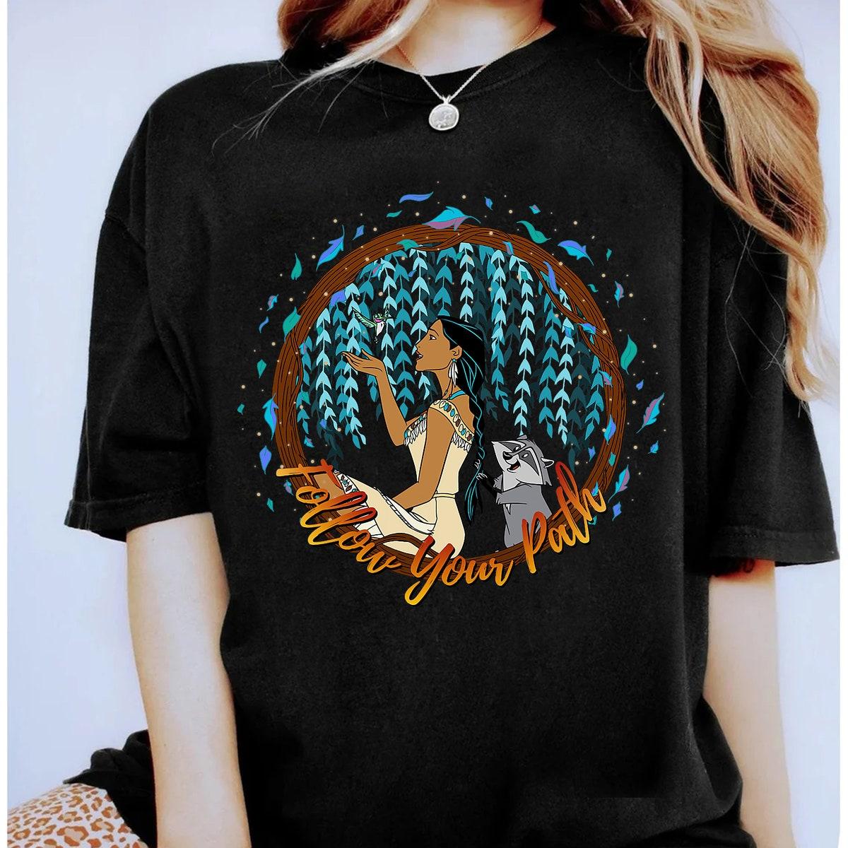 Disney Pocahontas Follow Your Path Circle Text Shirt 2