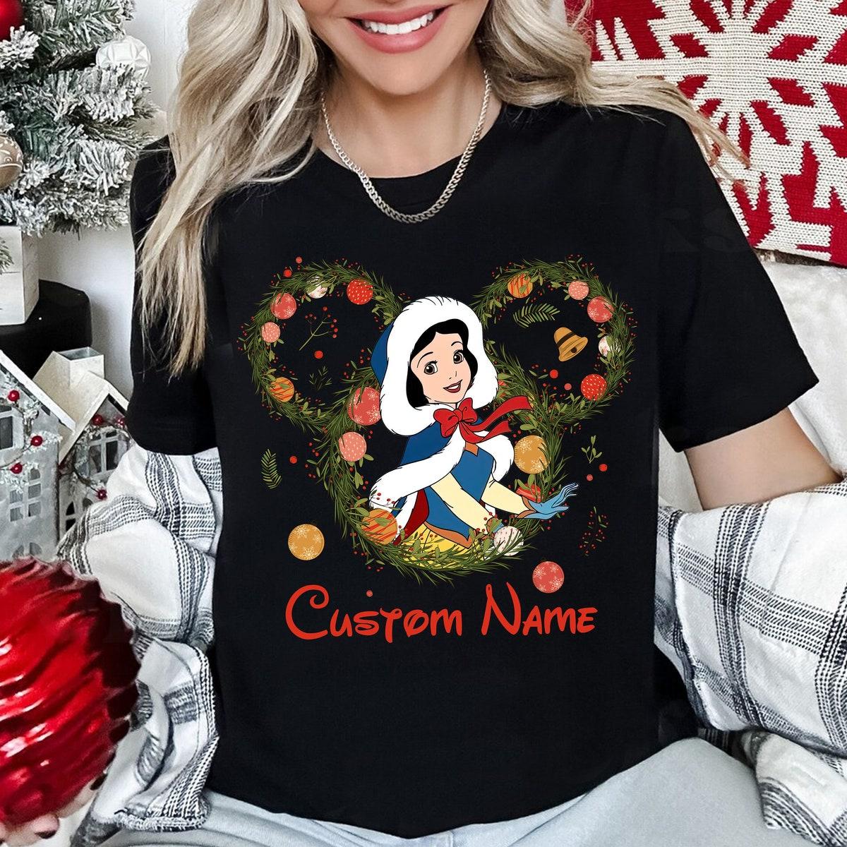 Disney Princess Christmas Wreath Lights Shirt 2