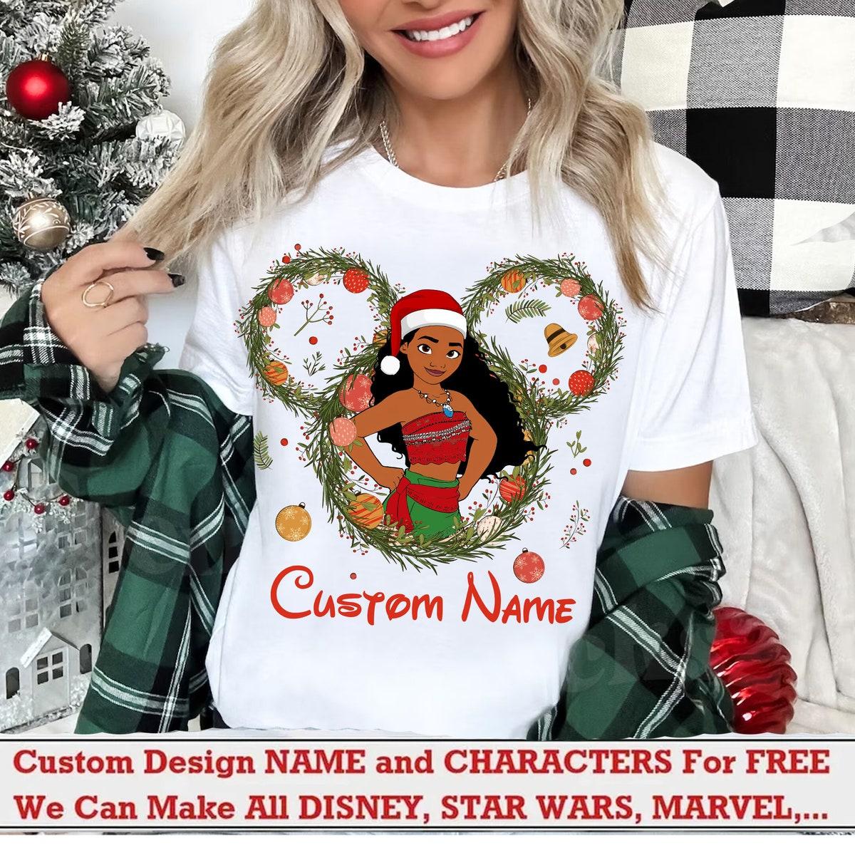 Disney Princess Christmas Wreath Lights Shirt 3