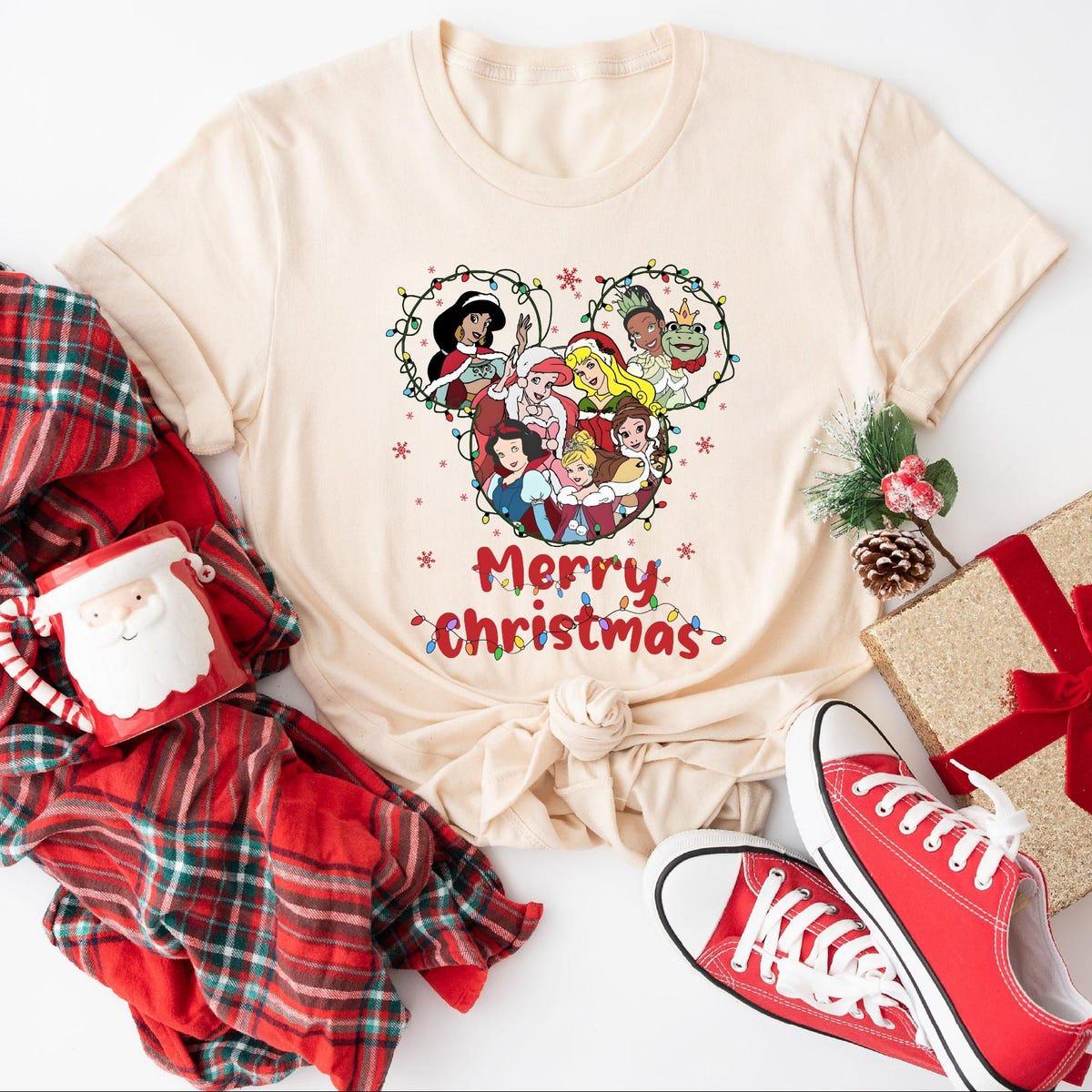 Disney Princesses Merry Christmas Shirt 5