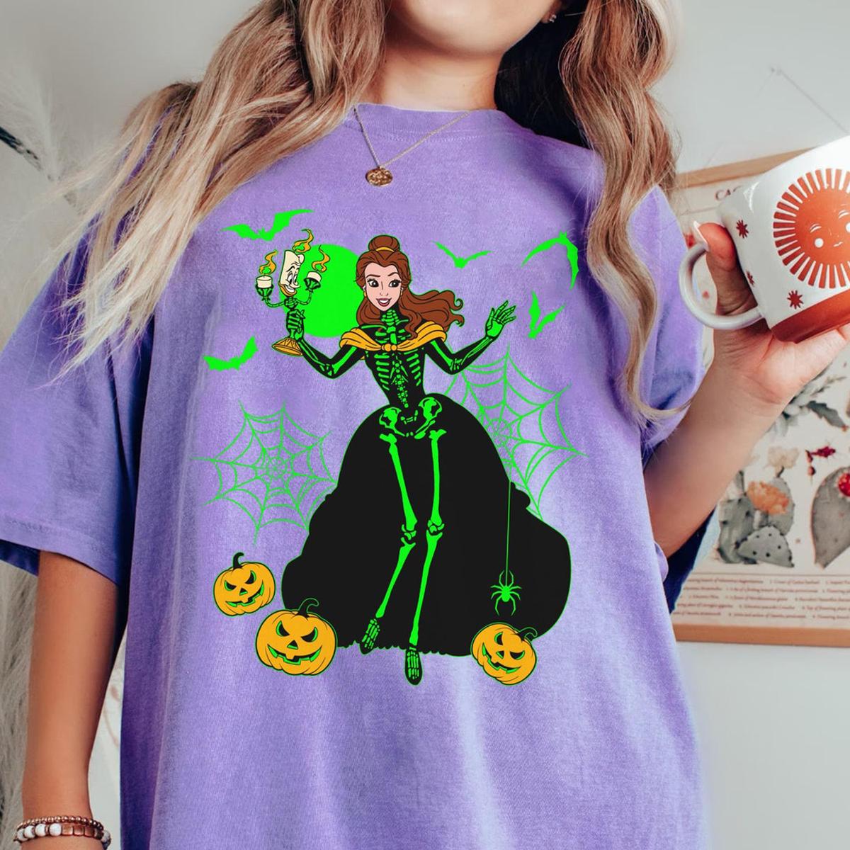 Disney Princesses Skeleton Halloween Shirt 2