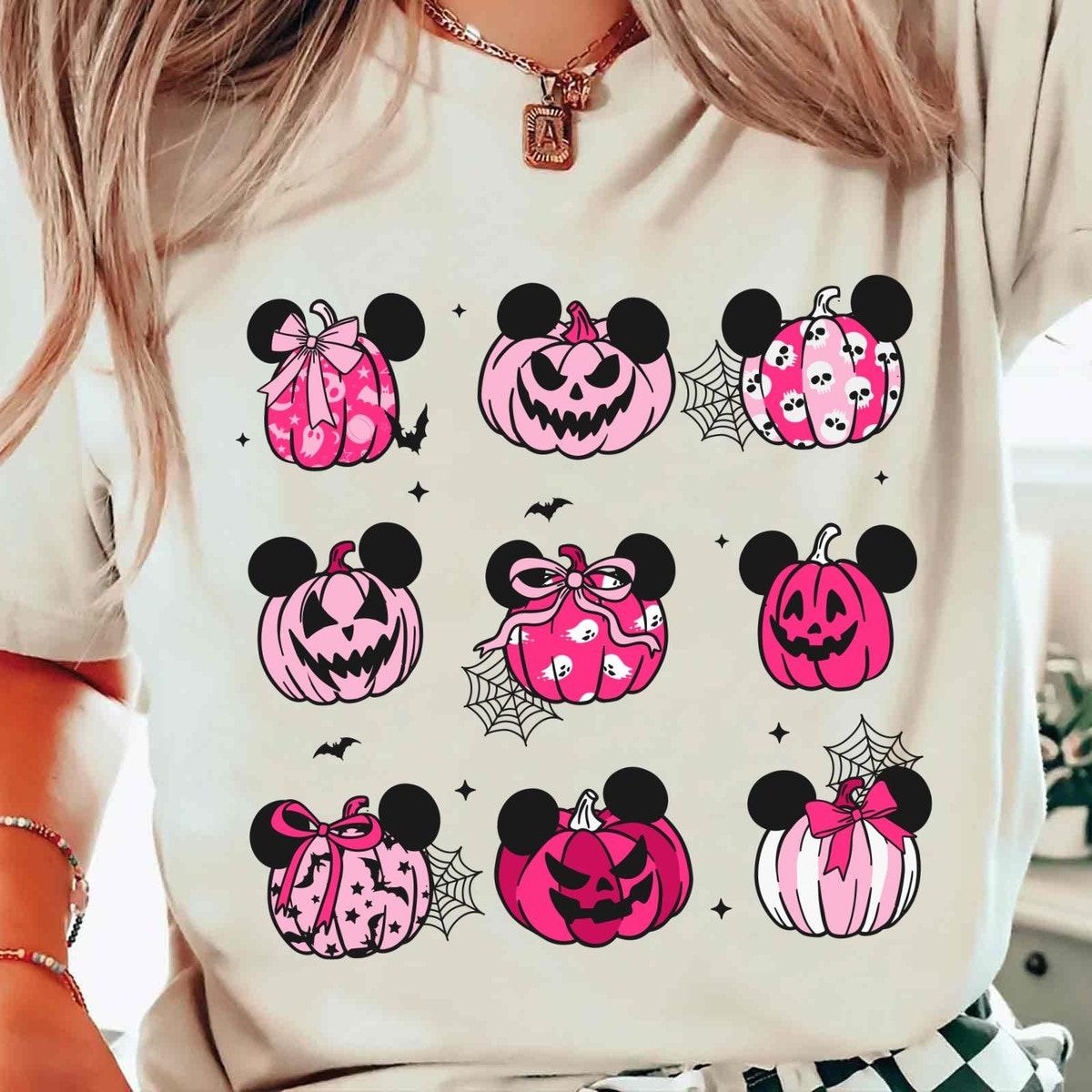 Disney Pumpkin Halloween Coquette Bow Autumn Fall Season Shirt 1