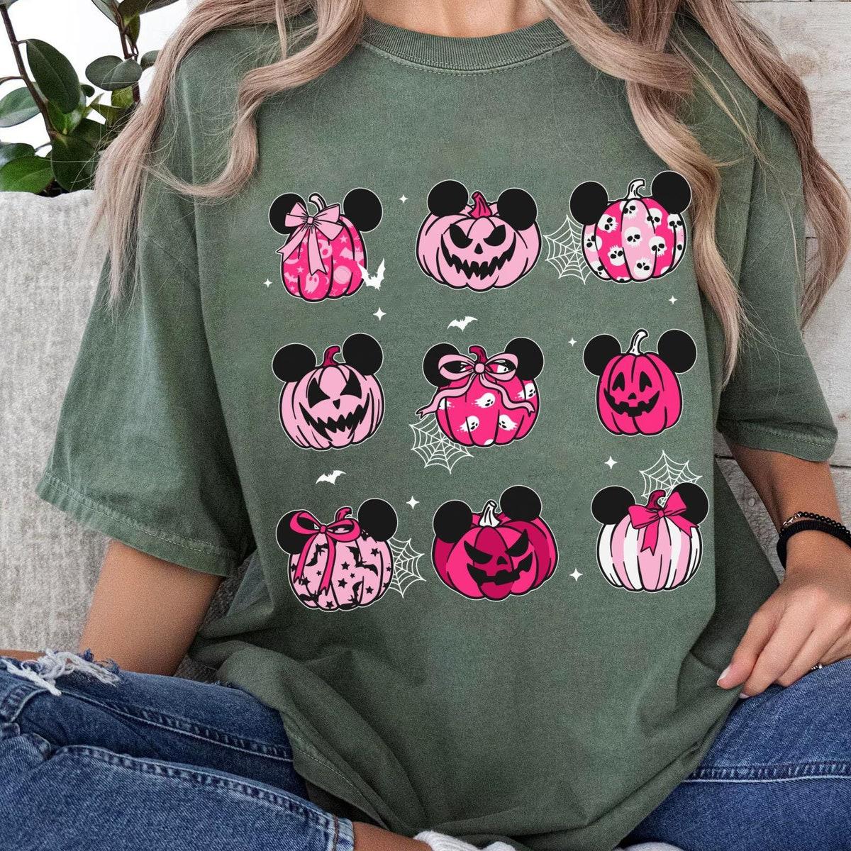 Disney Pumpkin Halloween Coquette Bow Autumn Fall Season Shirt 6