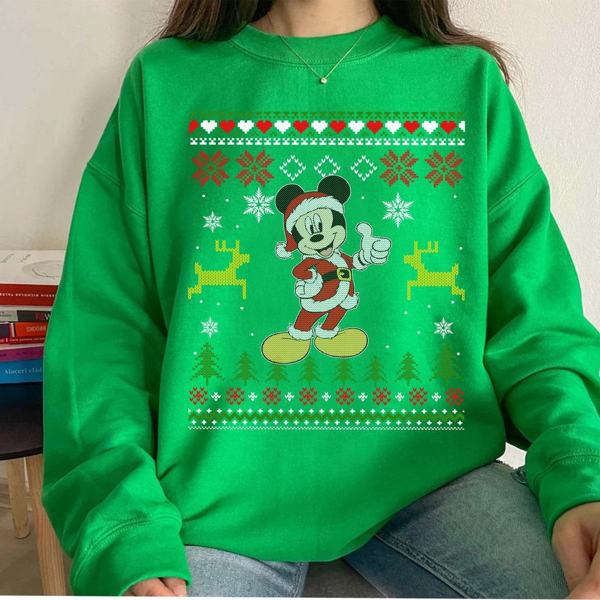 Disney Santa Mickey Mouse Ugly Christmas Shirt 2