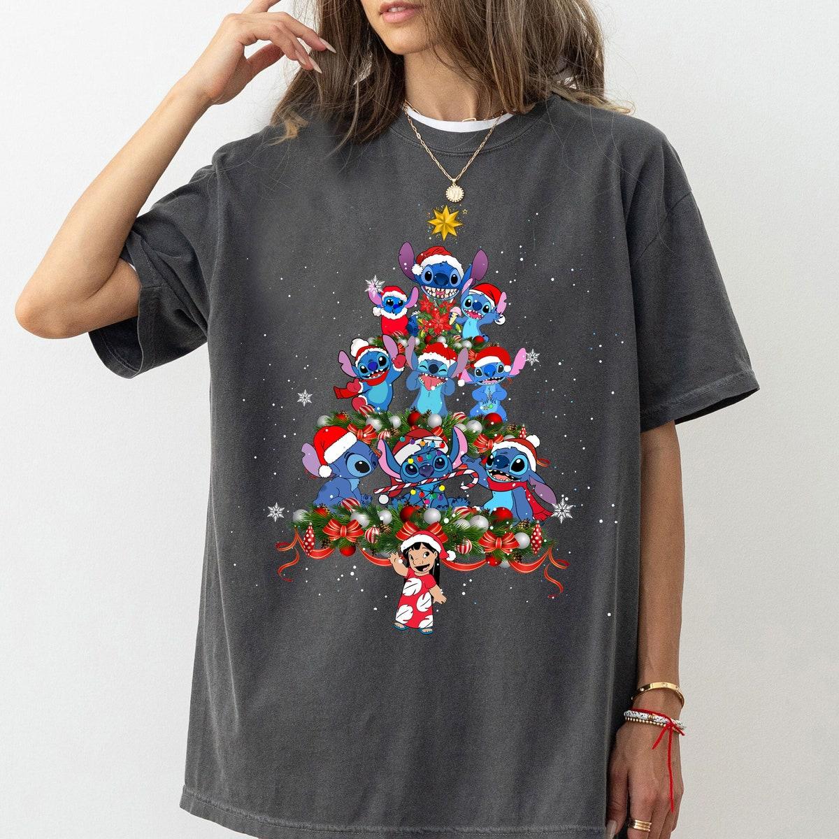 Disney Santa Stitch Christmas Lights Shirt 2