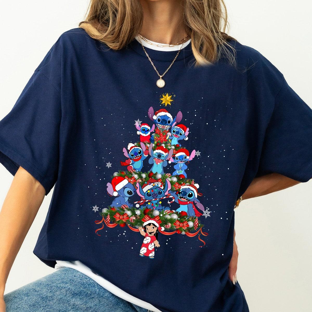 Disney Santa Stitch Christmas Lights Shirt 3