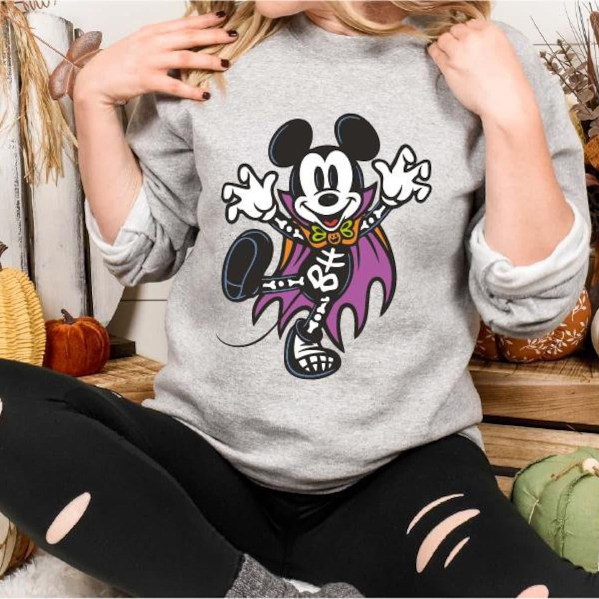 Disney Scary Mickey Mouse Ghost Halloween Shirt 1