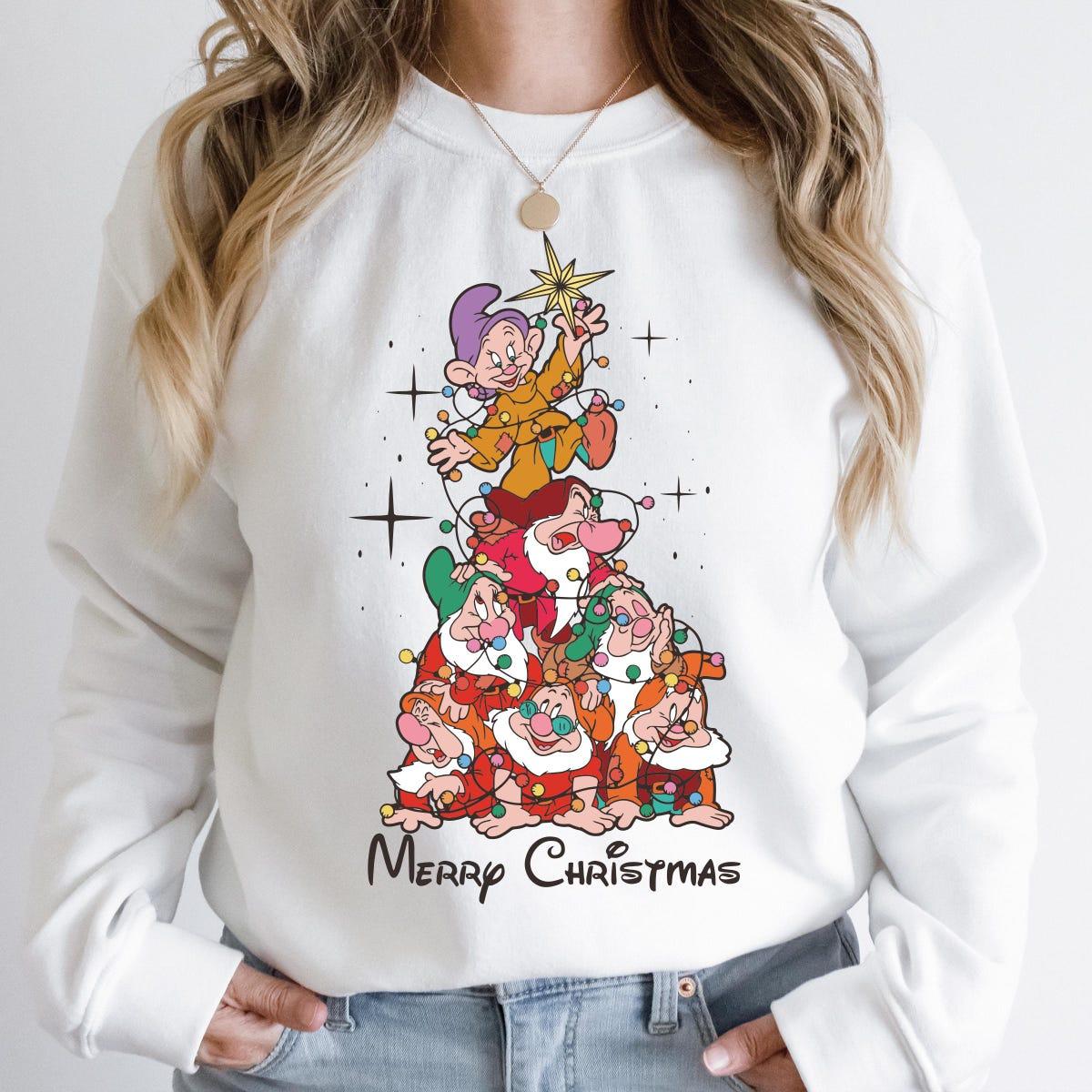 Disney Seven Dwarfs Christmas Princesses Snow White Xmas Shirt 1