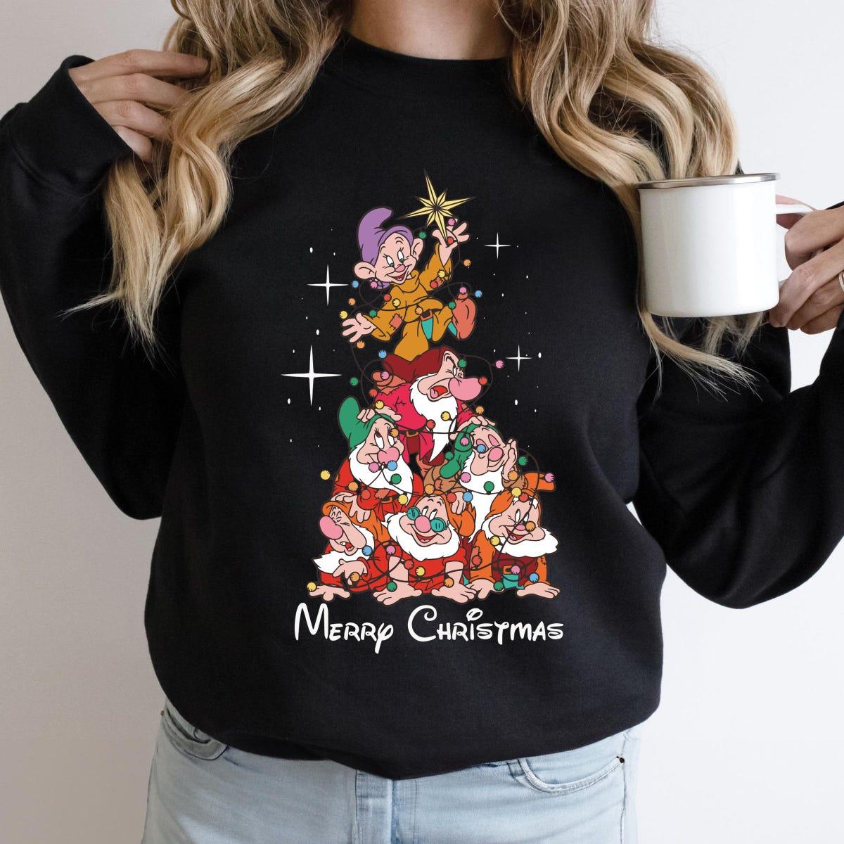 Disney Seven Dwarfs Christmas Princesses Snow White Xmas Shirt 2