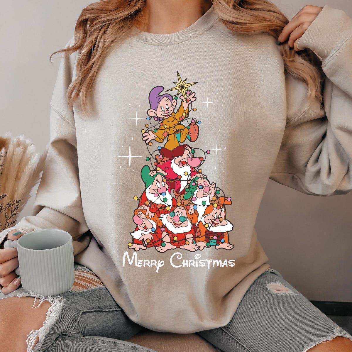 Disney Seven Dwarfs Christmas Princesses Snow White Xmas Shirt 4