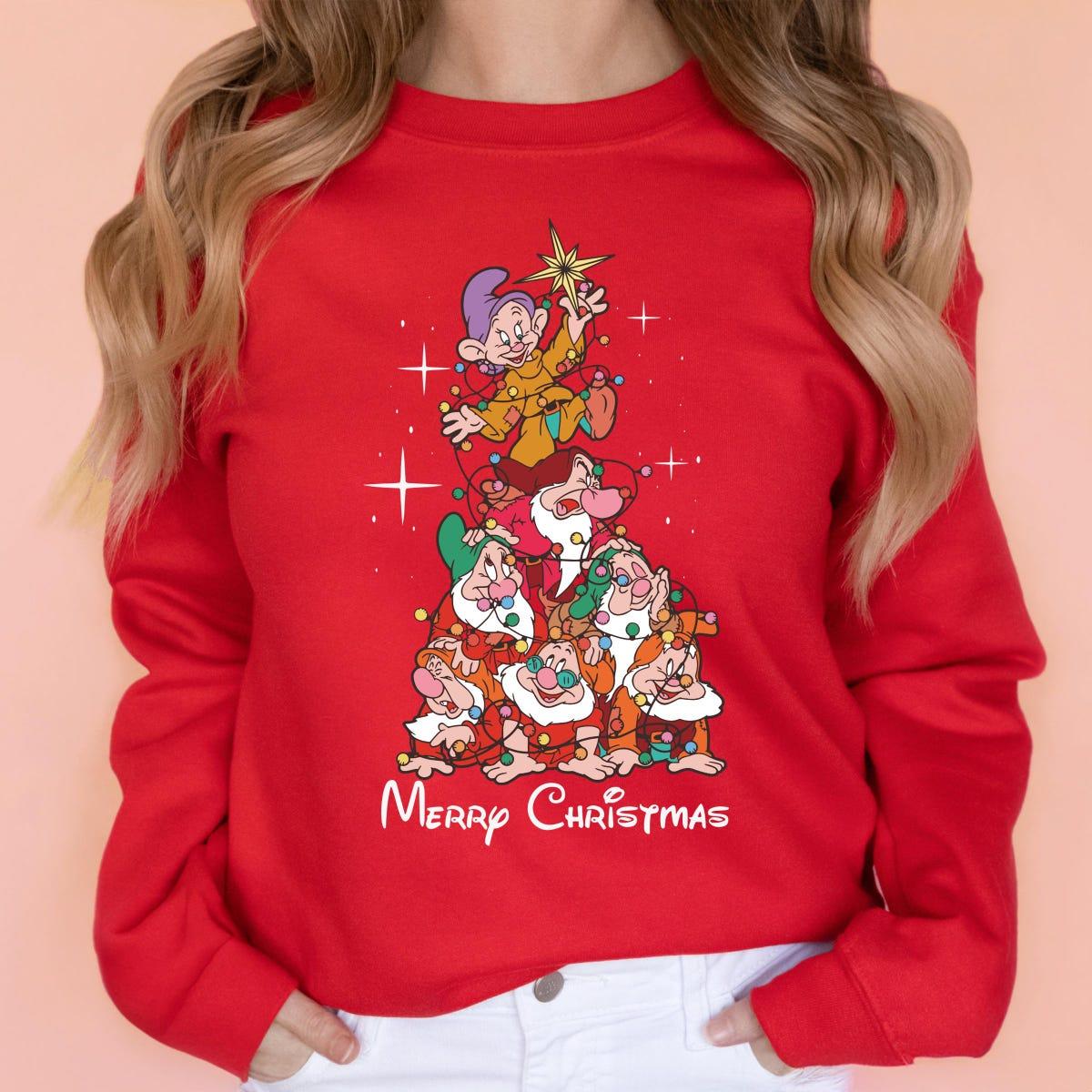 Disney Seven Dwarfs Christmas Princesses Snow White Xmas Shirt 5