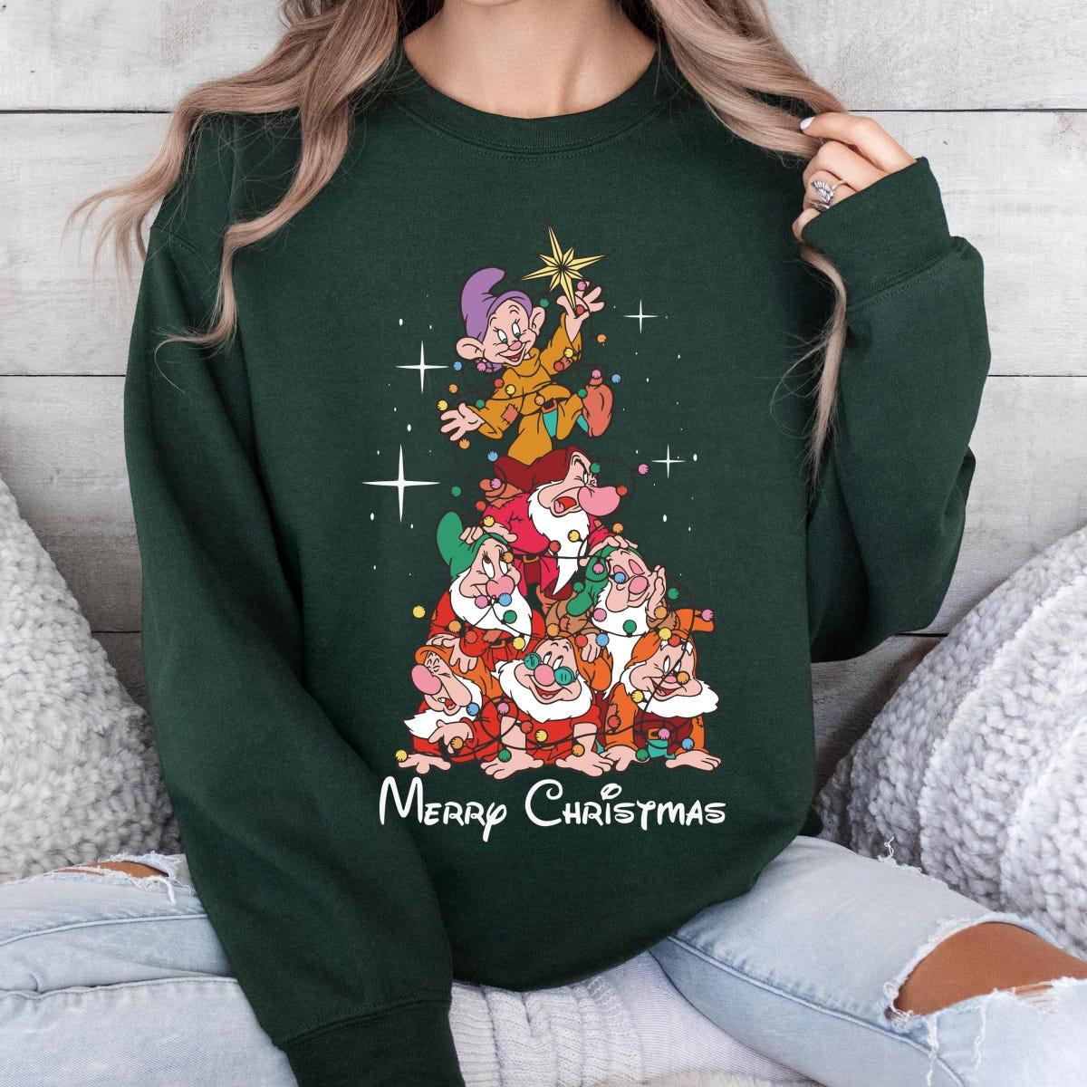 Disney Seven Dwarfs Christmas Princesses Snow White Xmas Shirt 7