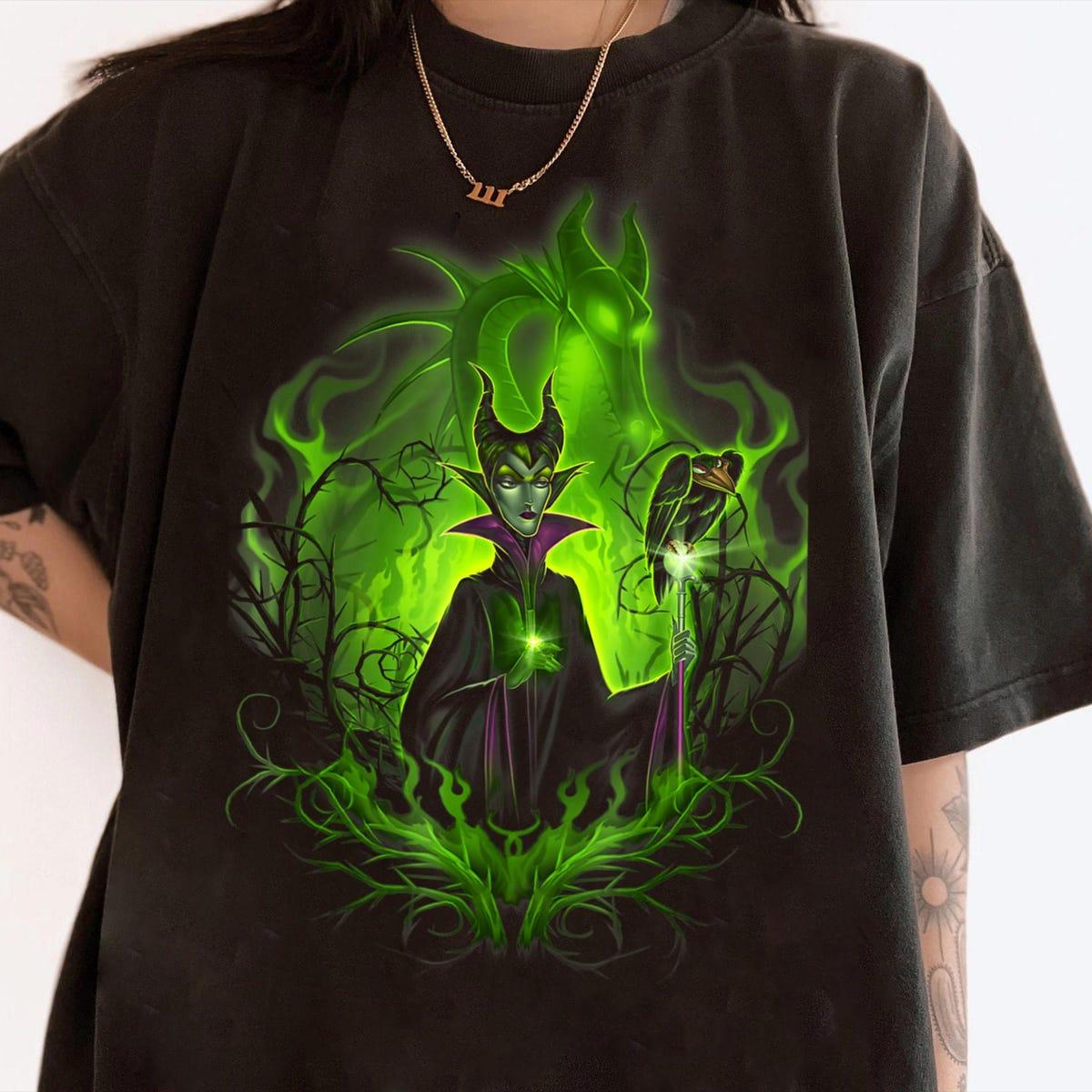 Disney Sleeping Beauty Dark Detailed Maleficent Villains Shirt 1