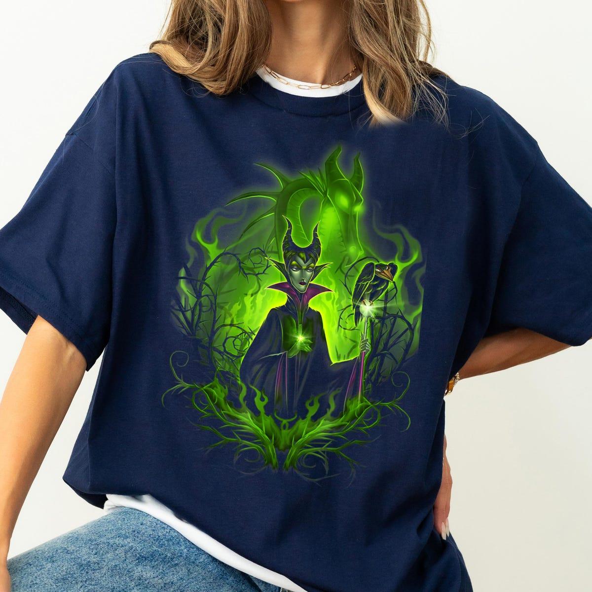 Disney Sleeping Beauty Dark Detailed Maleficent Villains Shirt 2