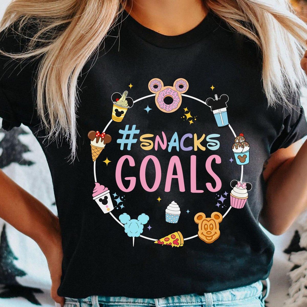 Disney Snacks Goals Vintage Mickey Shaped Snacks Shirt 1