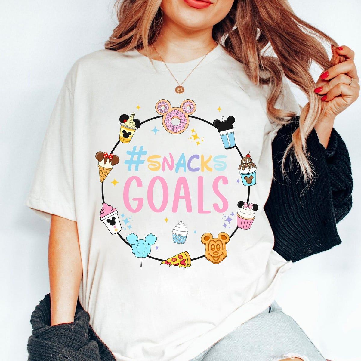 Disney Snacks Goals Vintage Mickey Shaped Snacks Shirt 2