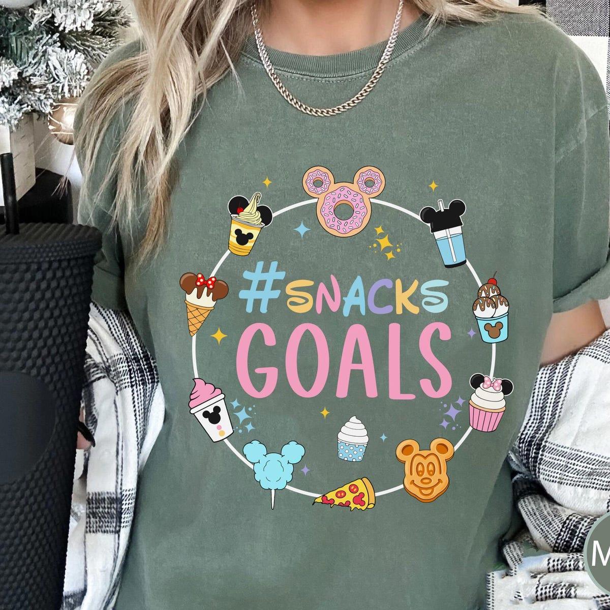 Disney Snacks Goals Vintage Mickey Shaped Snacks Shirt 3