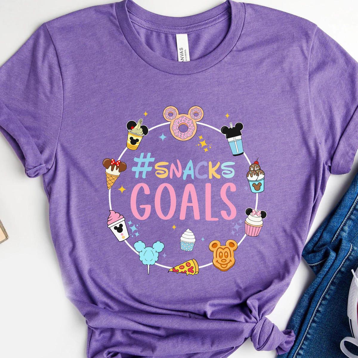 Disney Snacks Goals Vintage Mickey Shaped Snacks Shirt 4