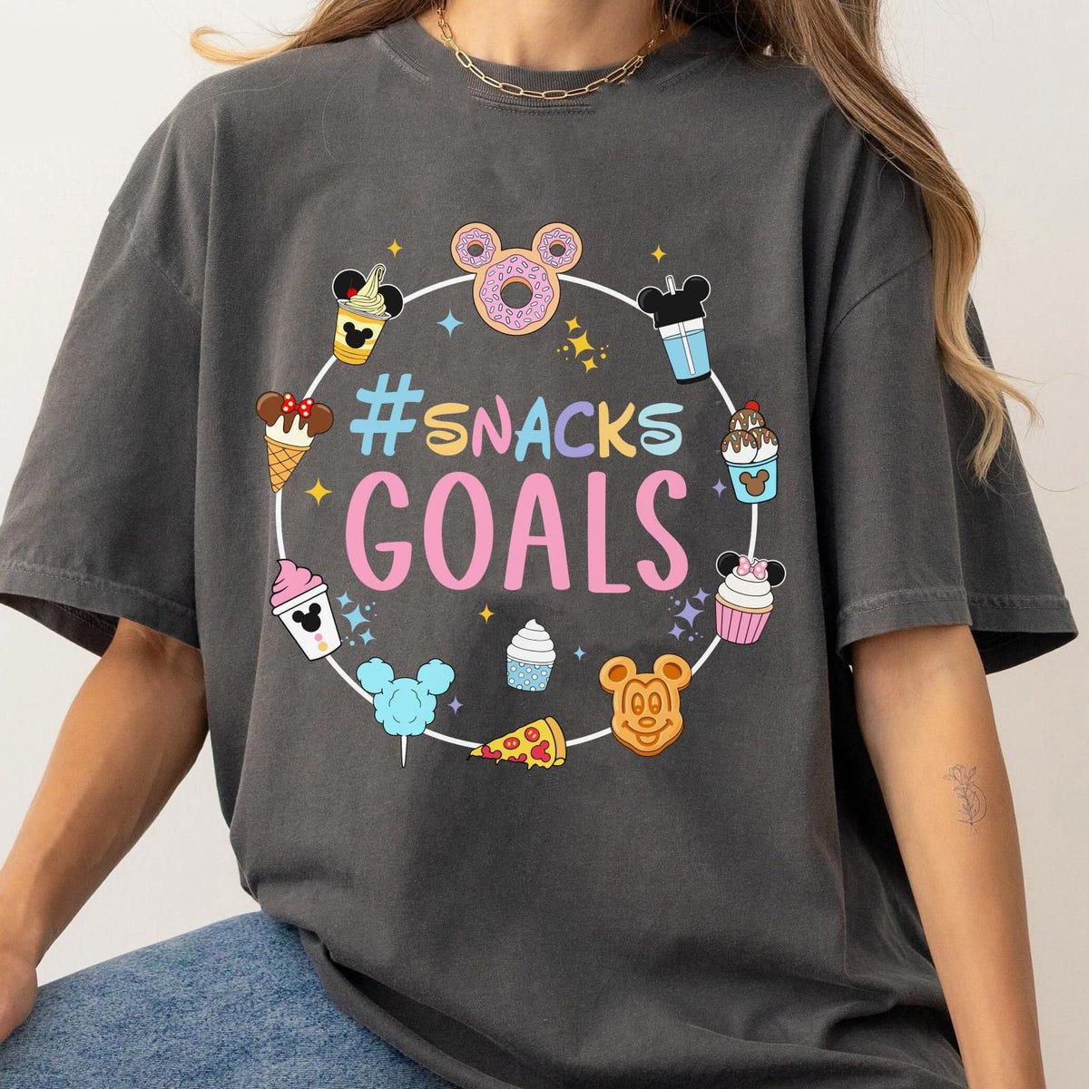 Disney Snacks Goals Vintage Mickey Shaped Snacks Shirt 5