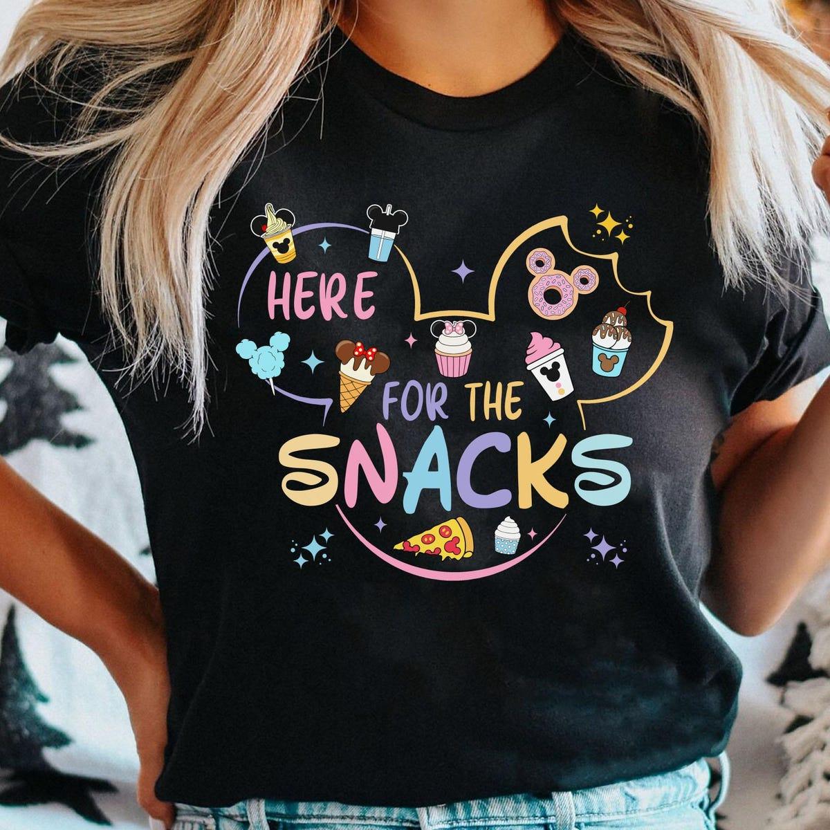 Disney Snacks Here For The Snacks Disney Family Matching Shirt 1