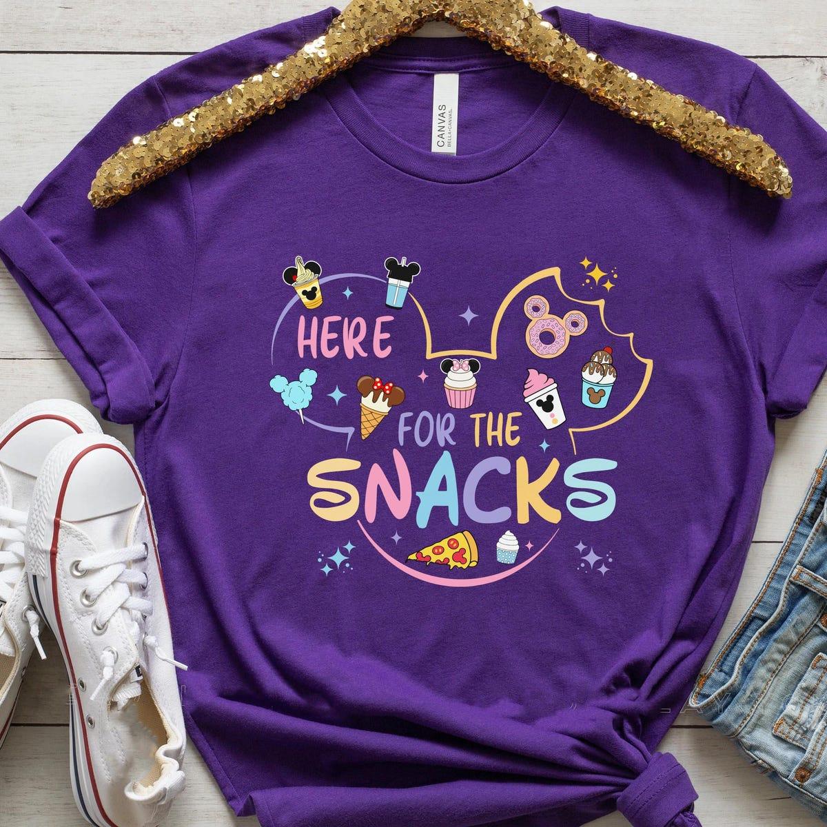 Disney Snacks Here For The Snacks Disney Family Matching Shirt 3