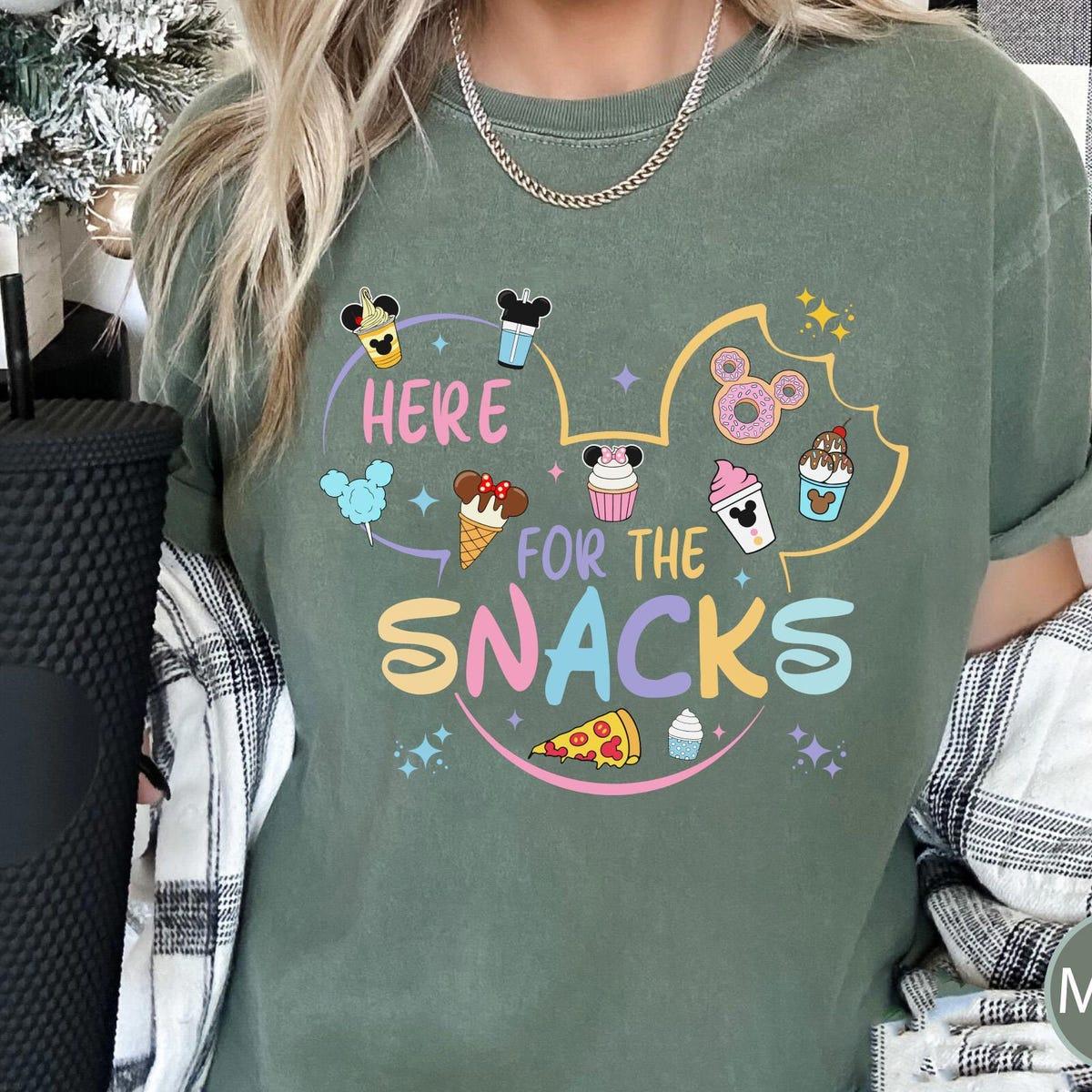 Disney Snacks Here For The Snacks Disney Family Matching Shirt 4