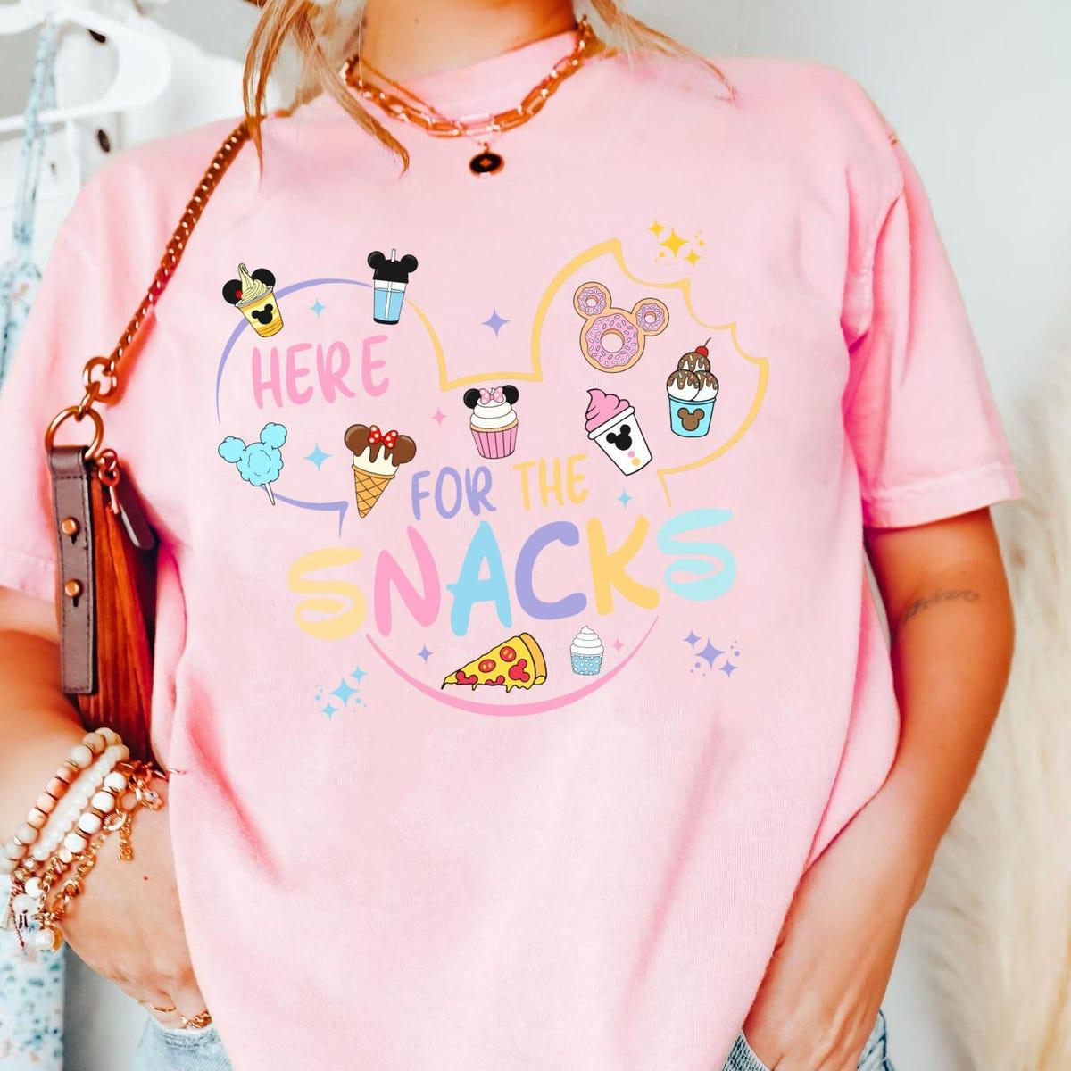 Disney Snacks Here For The Snacks Disney Family Matching Shirt 5