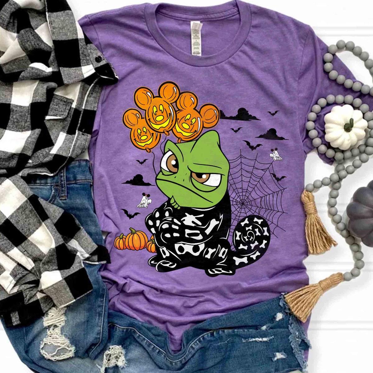 Disney Tangled Characters Skeleton Halloween Shirt 3