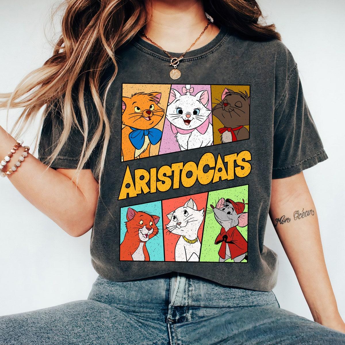 Disney The Aristocats Retro 90s Group Characters Shirt 1