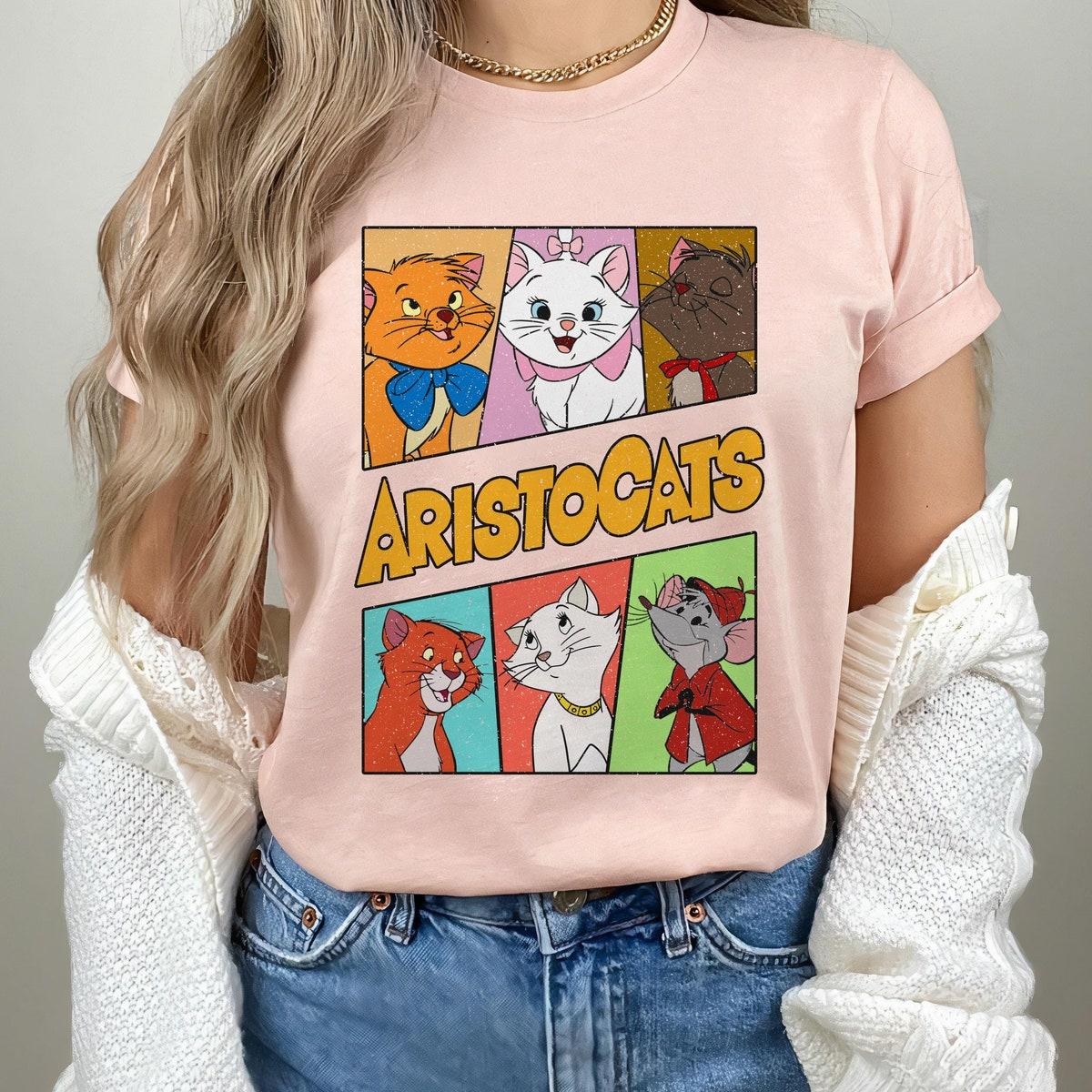 Disney The Aristocats Retro 90s Group Characters Shirt 3