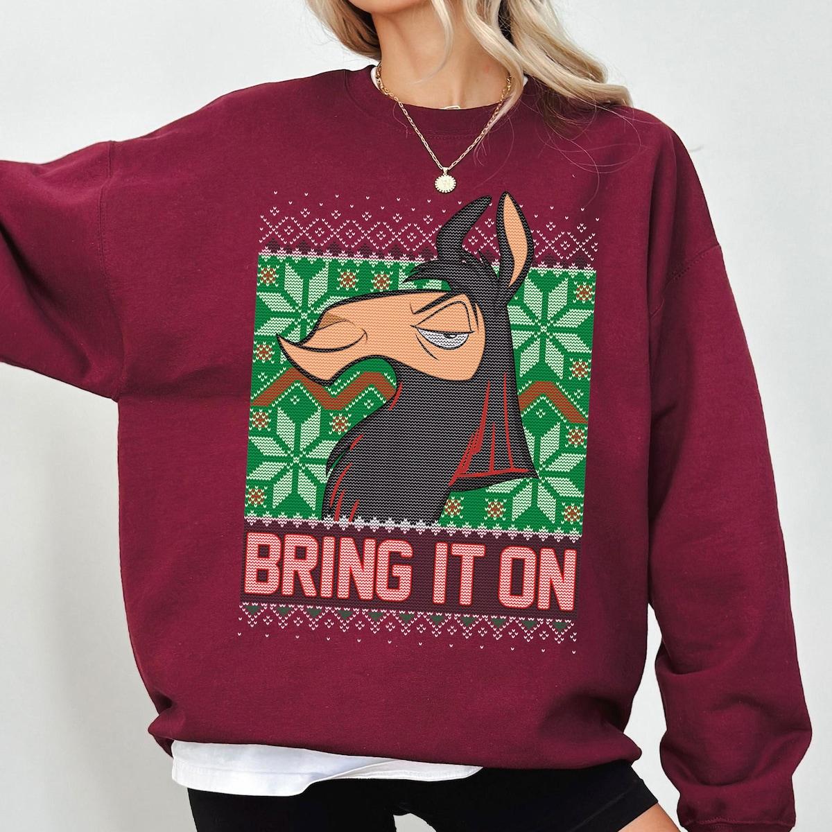 Disney The Emperor's New Groove Kuzco Bring It On Ugly Christmas Shirt 3