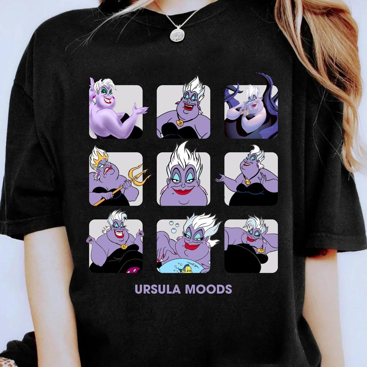 Disney The Little Mermaid Ursula Portrait Moods Retro 90s Shirt 1