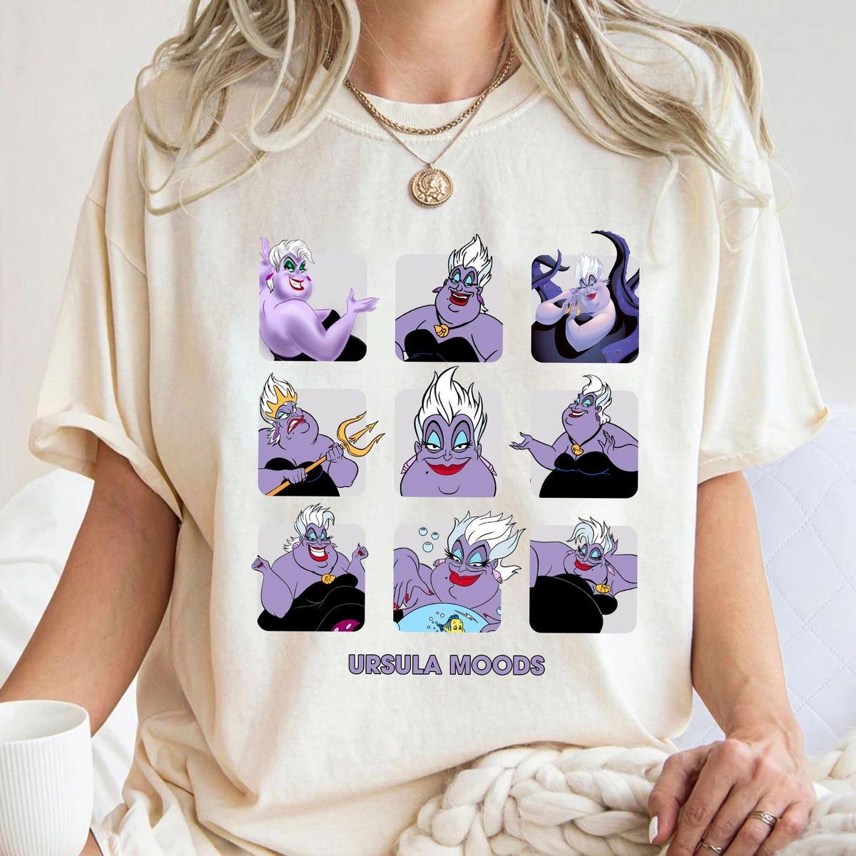 Disney The Little Mermaid Ursula Portrait Moods Retro 90s Shirt 2