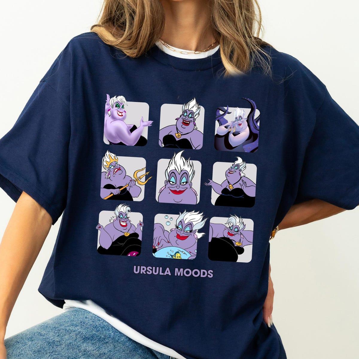 Disney The Little Mermaid Ursula Portrait Moods Retro 90s Shirt 3