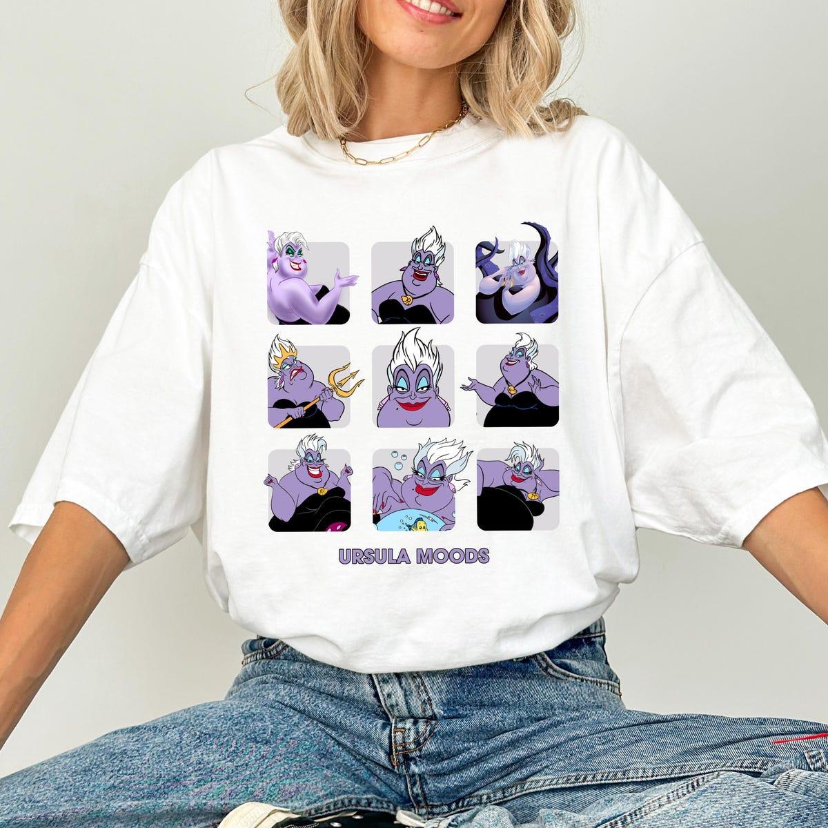 Disney The Little Mermaid Ursula Portrait Moods Retro 90s Shirt 4