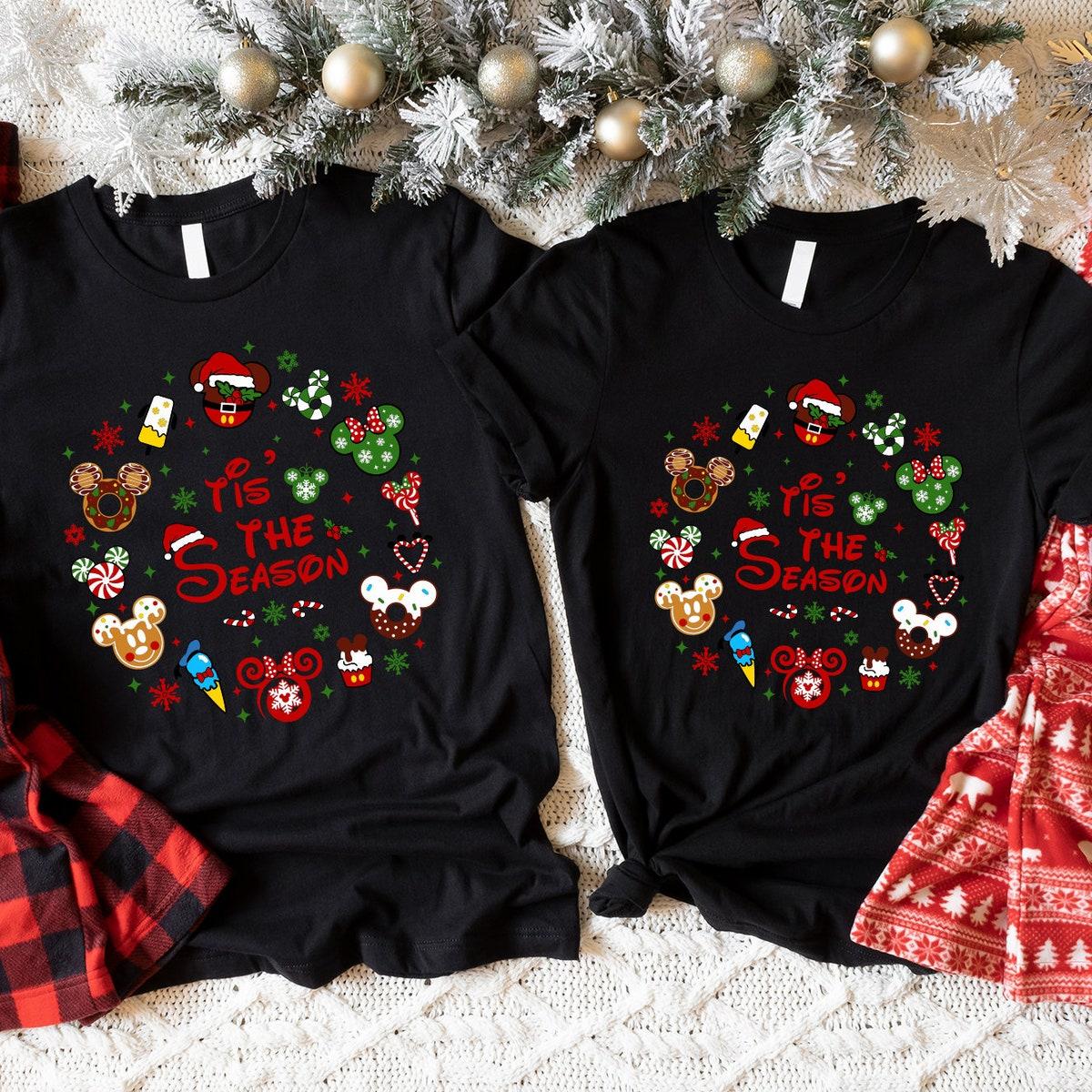 Disney Tis The Season Christmas Shirt Mickey Friends Christmas Tee 4