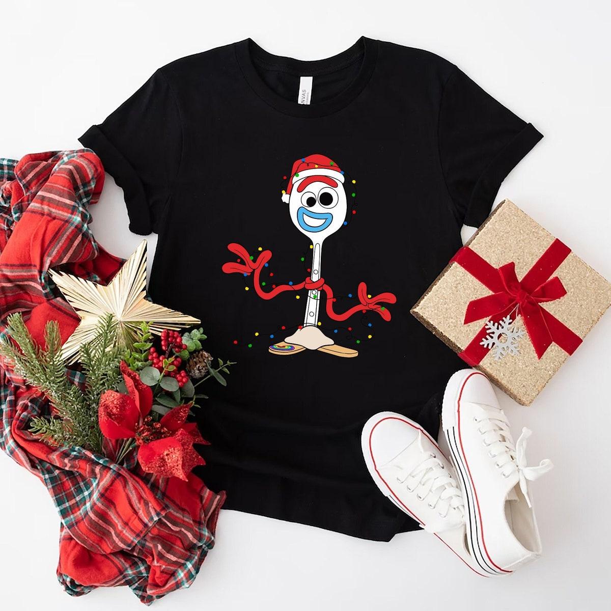 Disney Toy Story Forky Christmas Lights Shirt 1