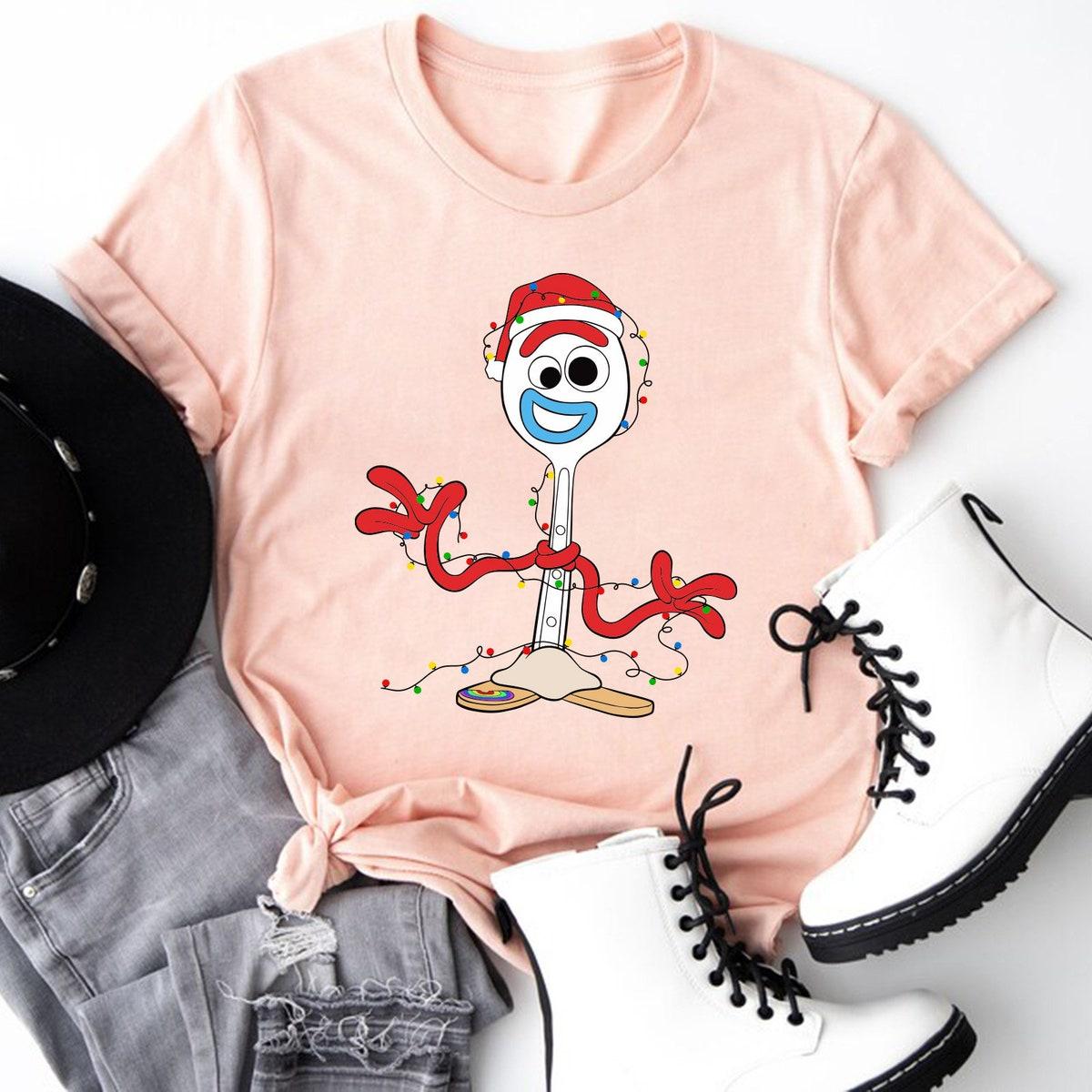 Disney Toy Story Forky Christmas Lights Shirt 2