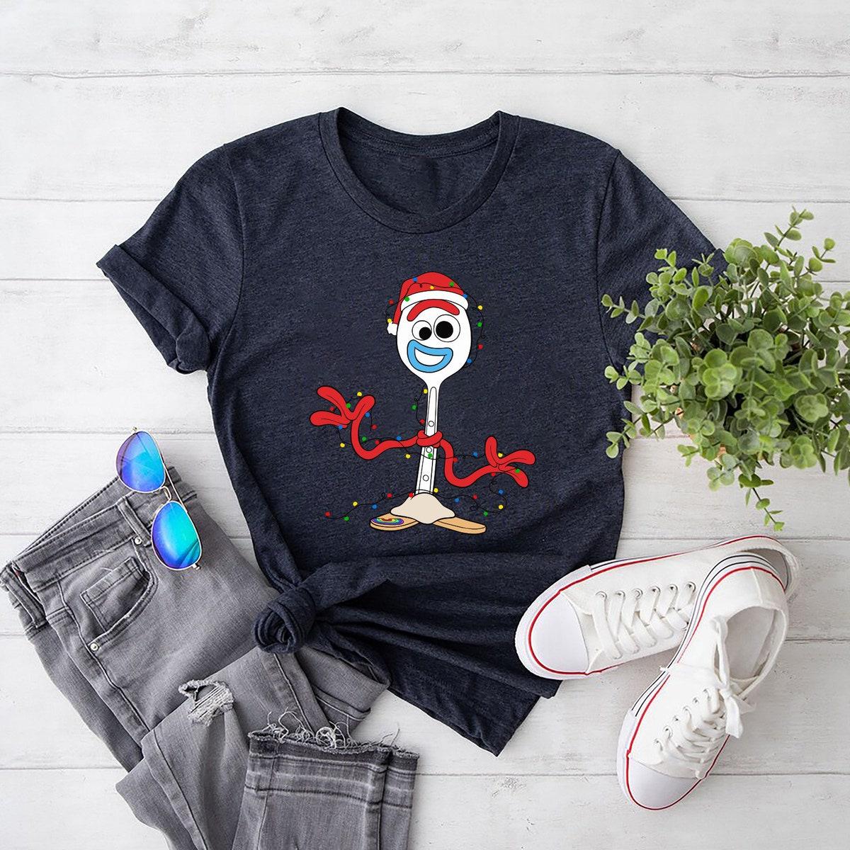 Disney Toy Story Forky Christmas Lights Shirt 3