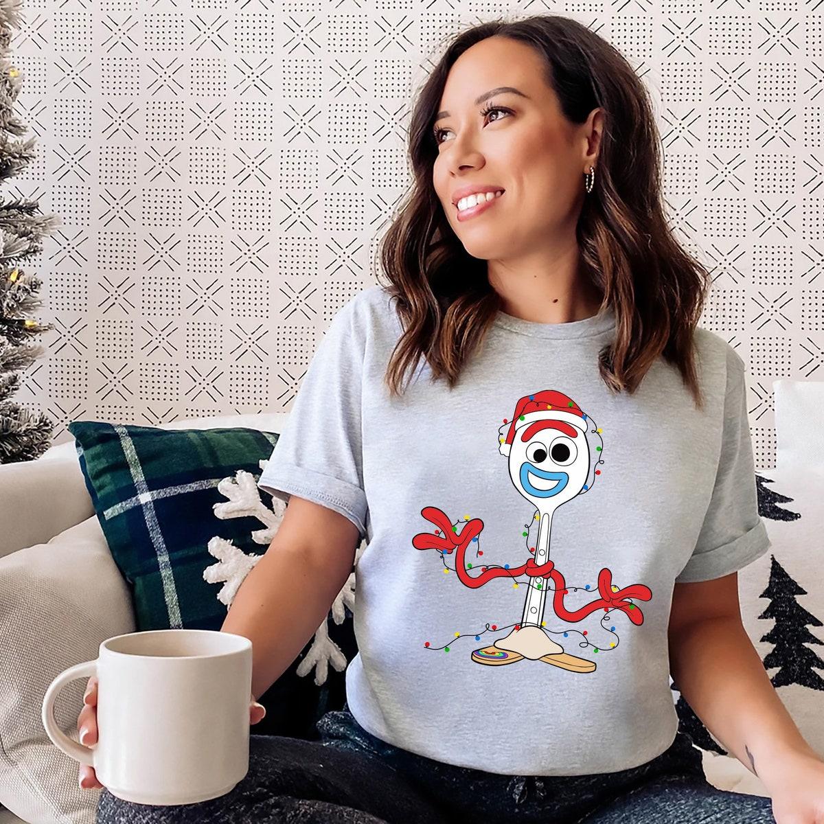 Disney Toy Story Forky Christmas Lights Shirt 4