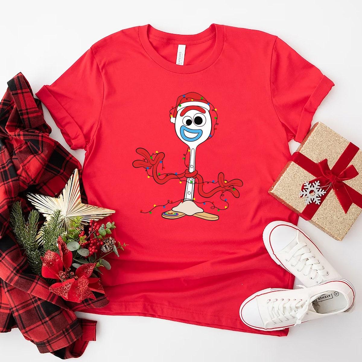 Disney Toy Story Forky Christmas Lights Shirt 5