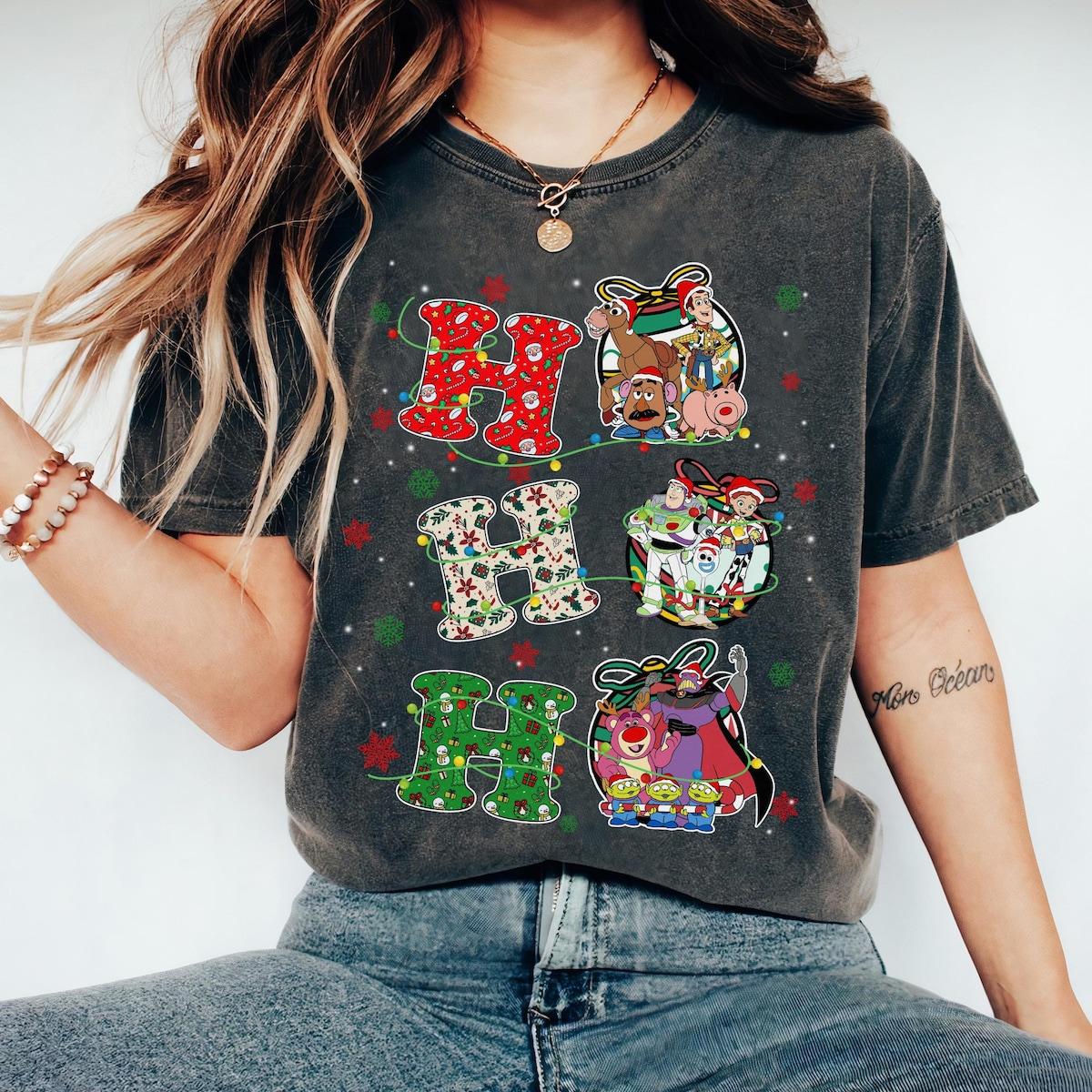 Disney Toy Story Group Santa Christmas Shirt 1