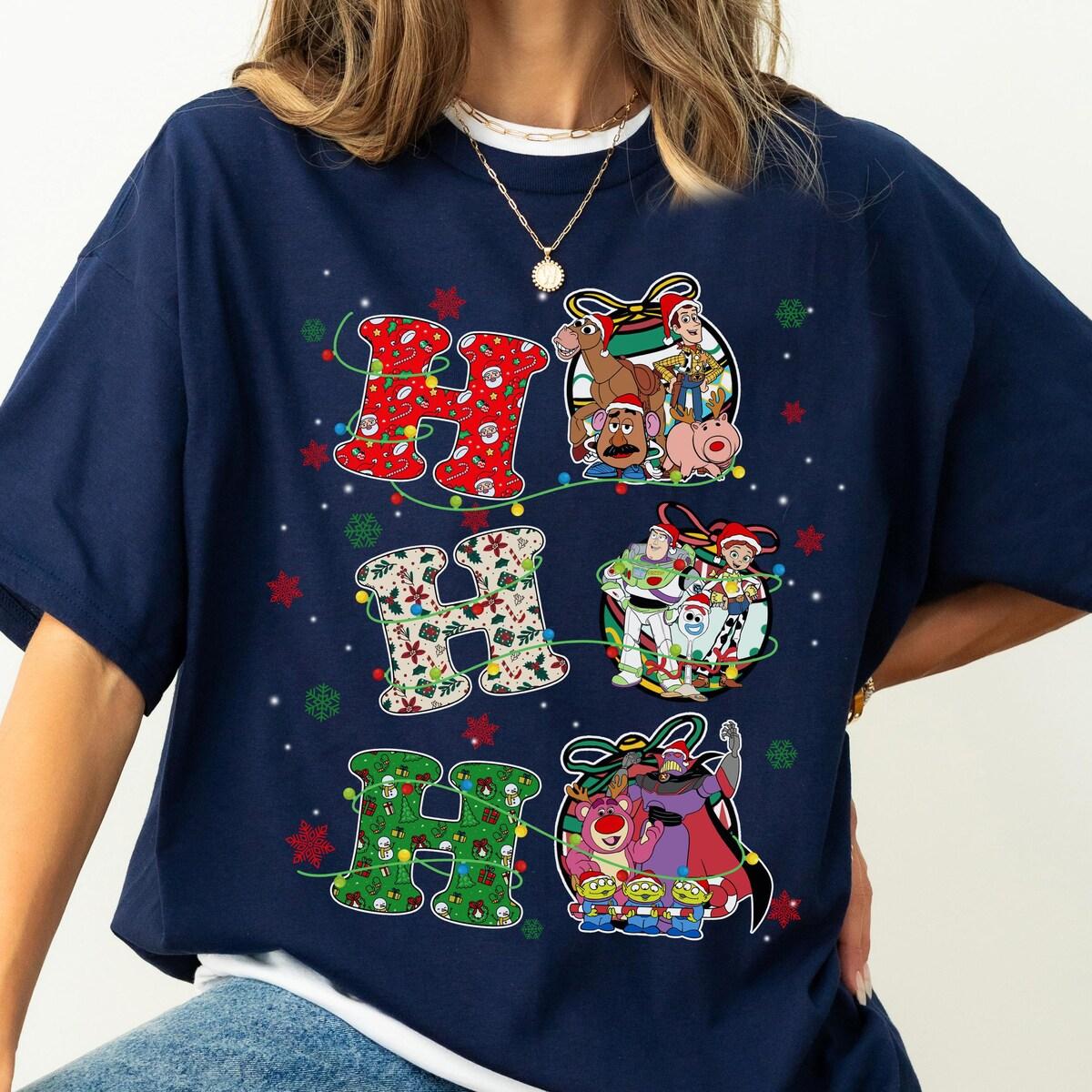 Disney Toy Story Group Santa Christmas Shirt 3