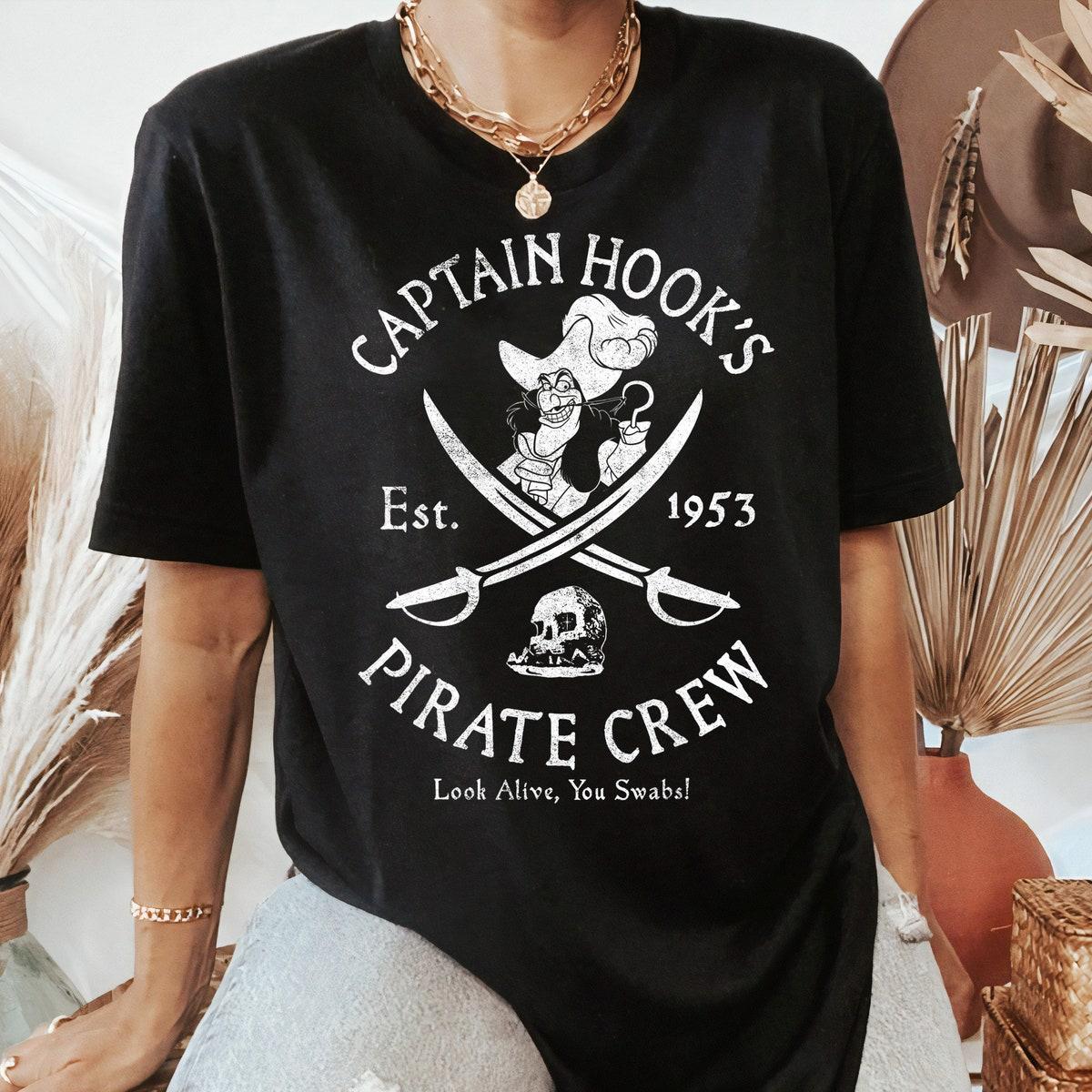 Disney Villains Captain Hook's Ets 1953 Pirate Crew Shirt 1