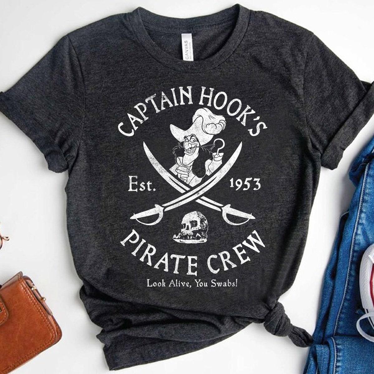 Disney Villains Captain Hook's Ets 1953 Pirate Crew Shirt 2