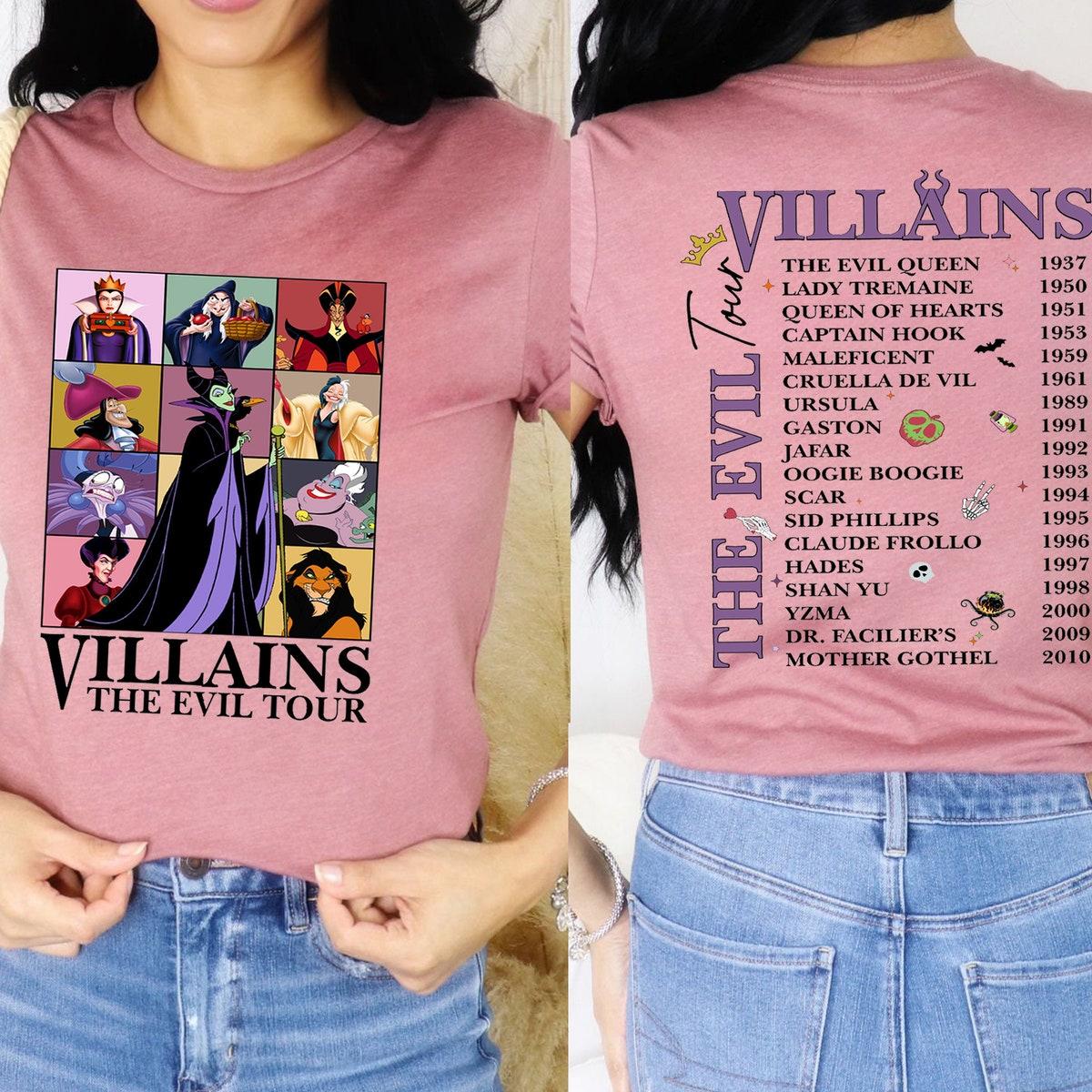 Disney Villains The Evil Tour Halloween Shirt 4