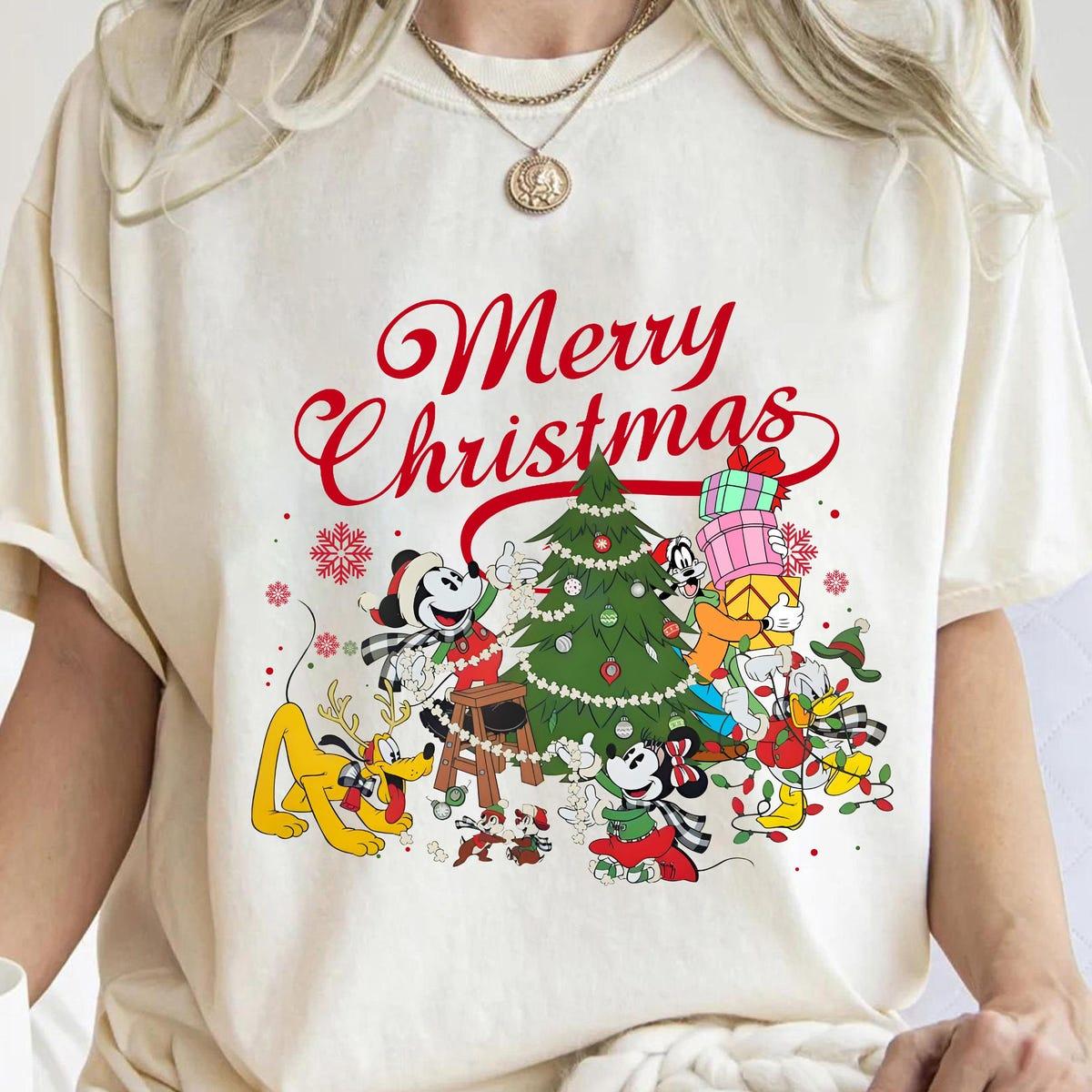 Disney Vintage Mickey And Friends Merry Christmas Shirt 1