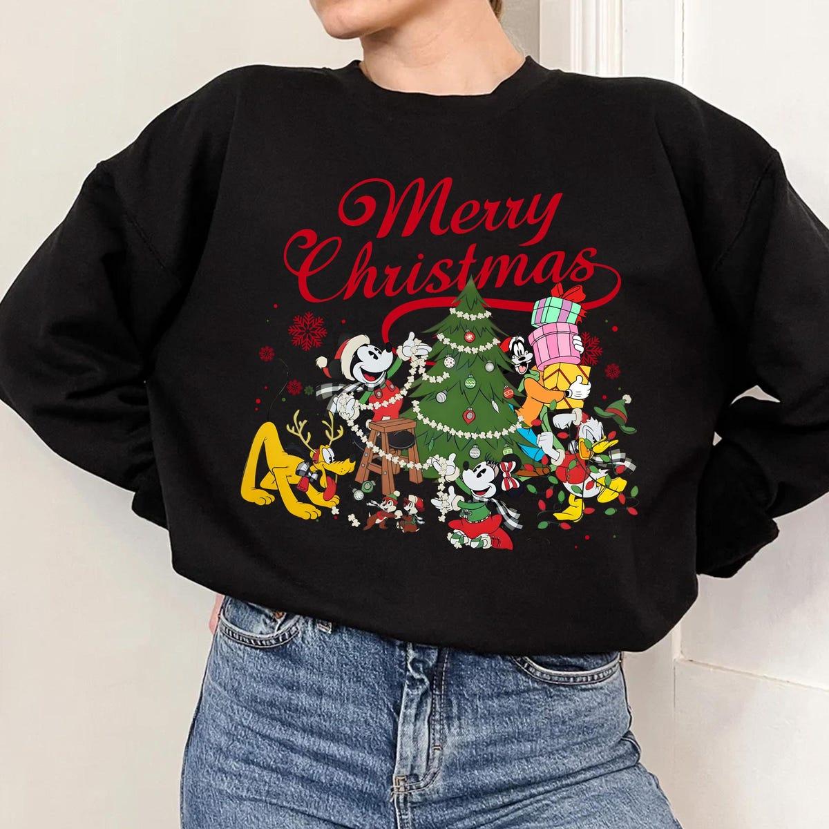 Disney Vintage Mickey And Friends Merry Christmas Shirt 2