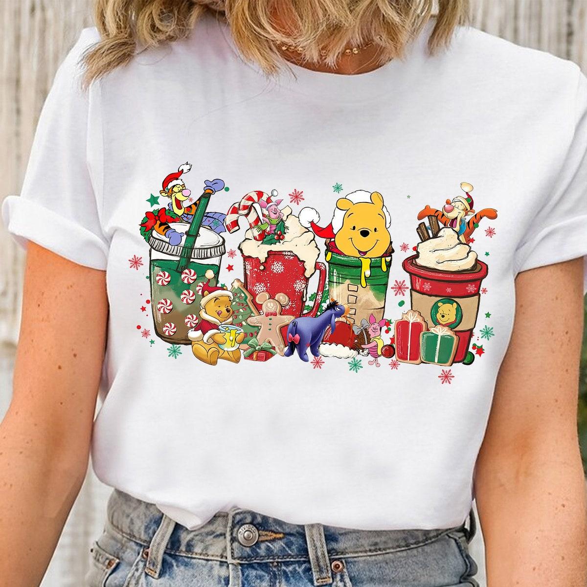 Disney Winnie The Pooh Christmas Coffee Latte Drink Cup Shirt 1